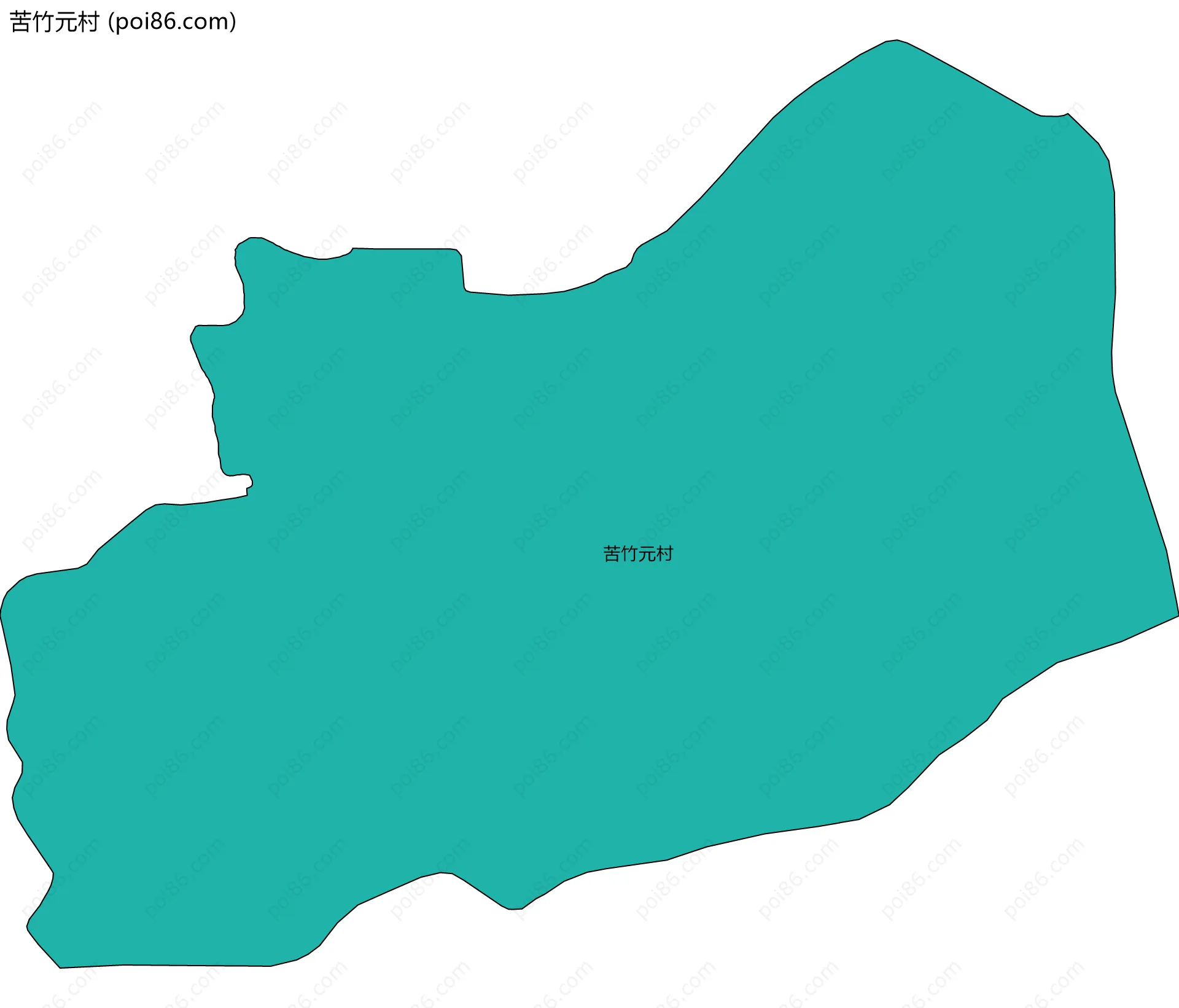 苦竹元村边界地图