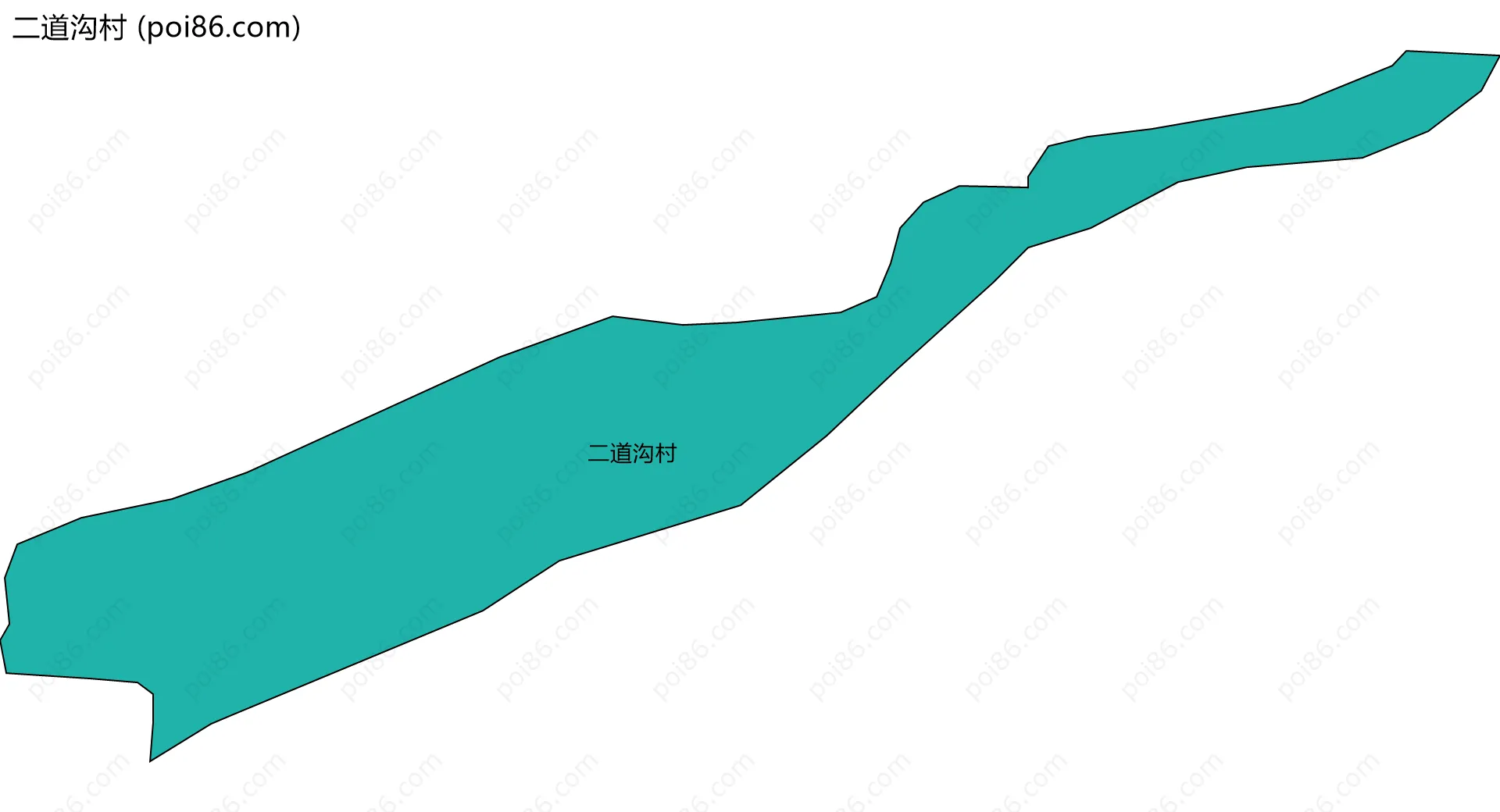 二道沟村边界地图
