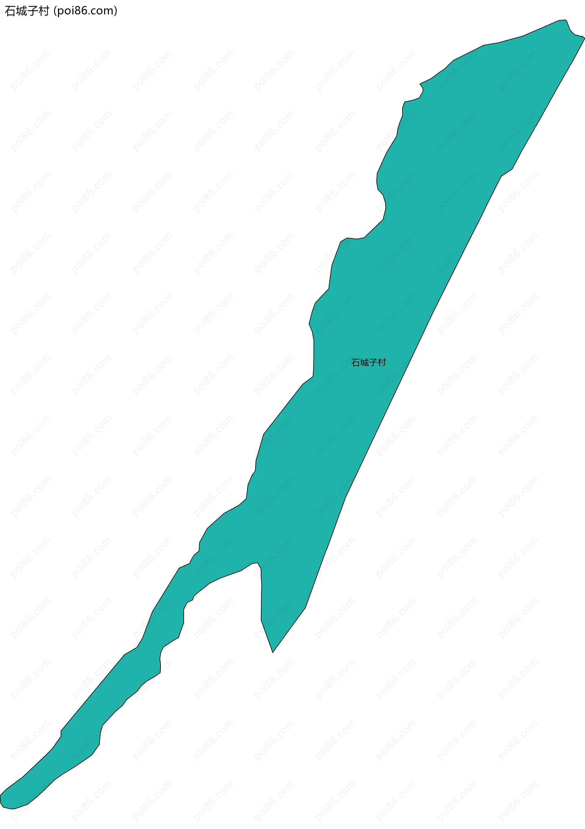石城子村边界地图