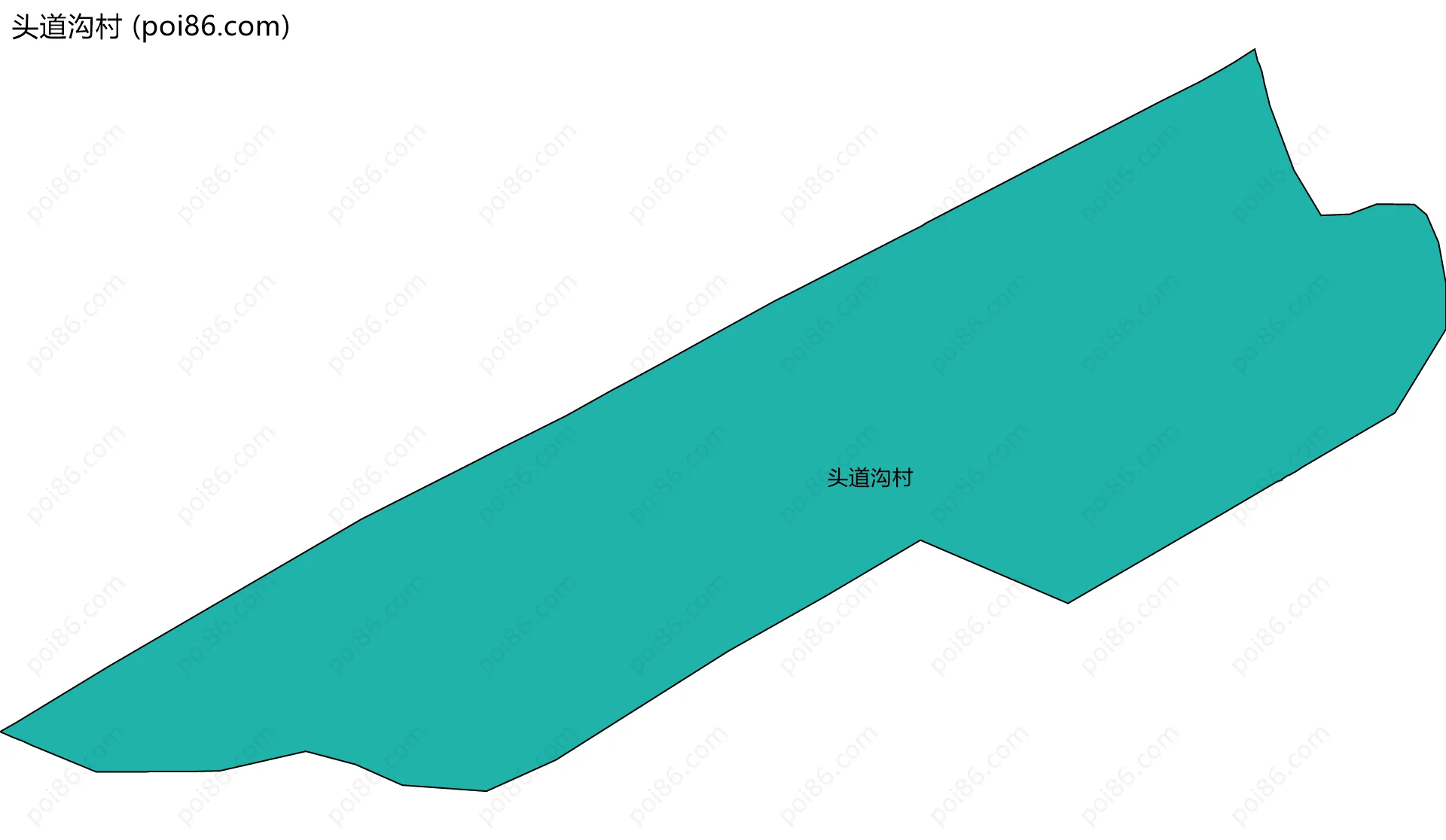 头道沟村边界地图