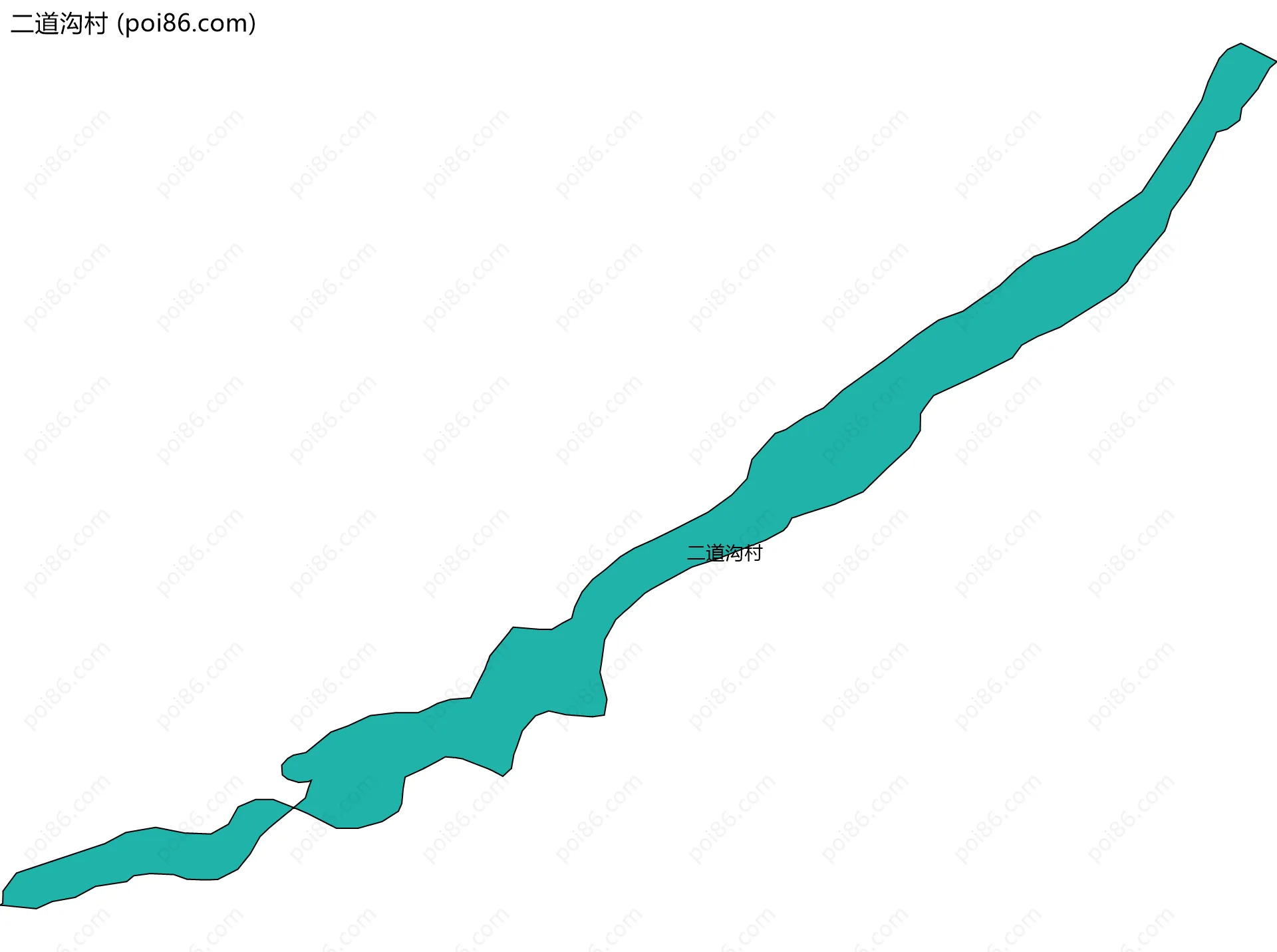 二道沟村边界地图