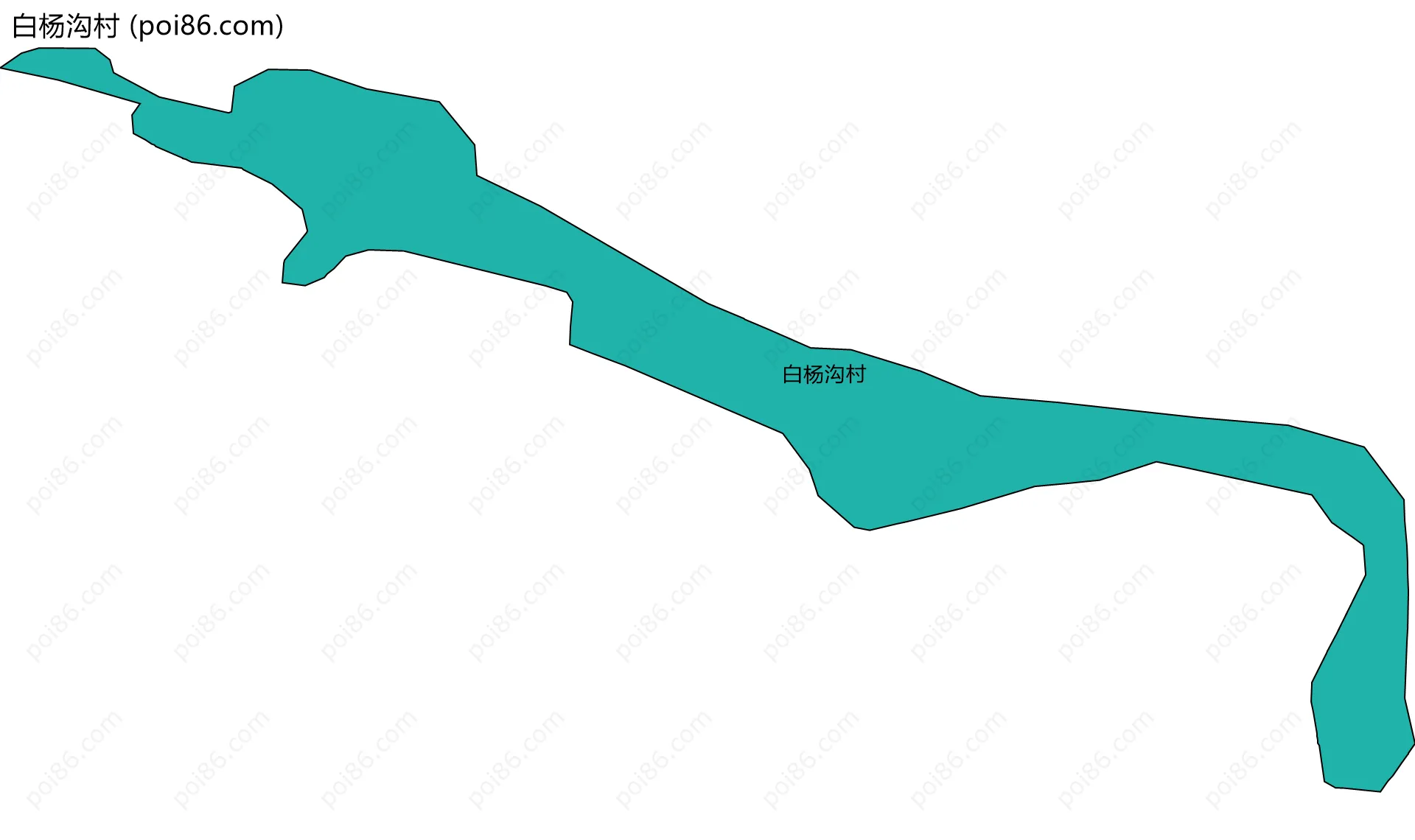 白杨沟村边界地图