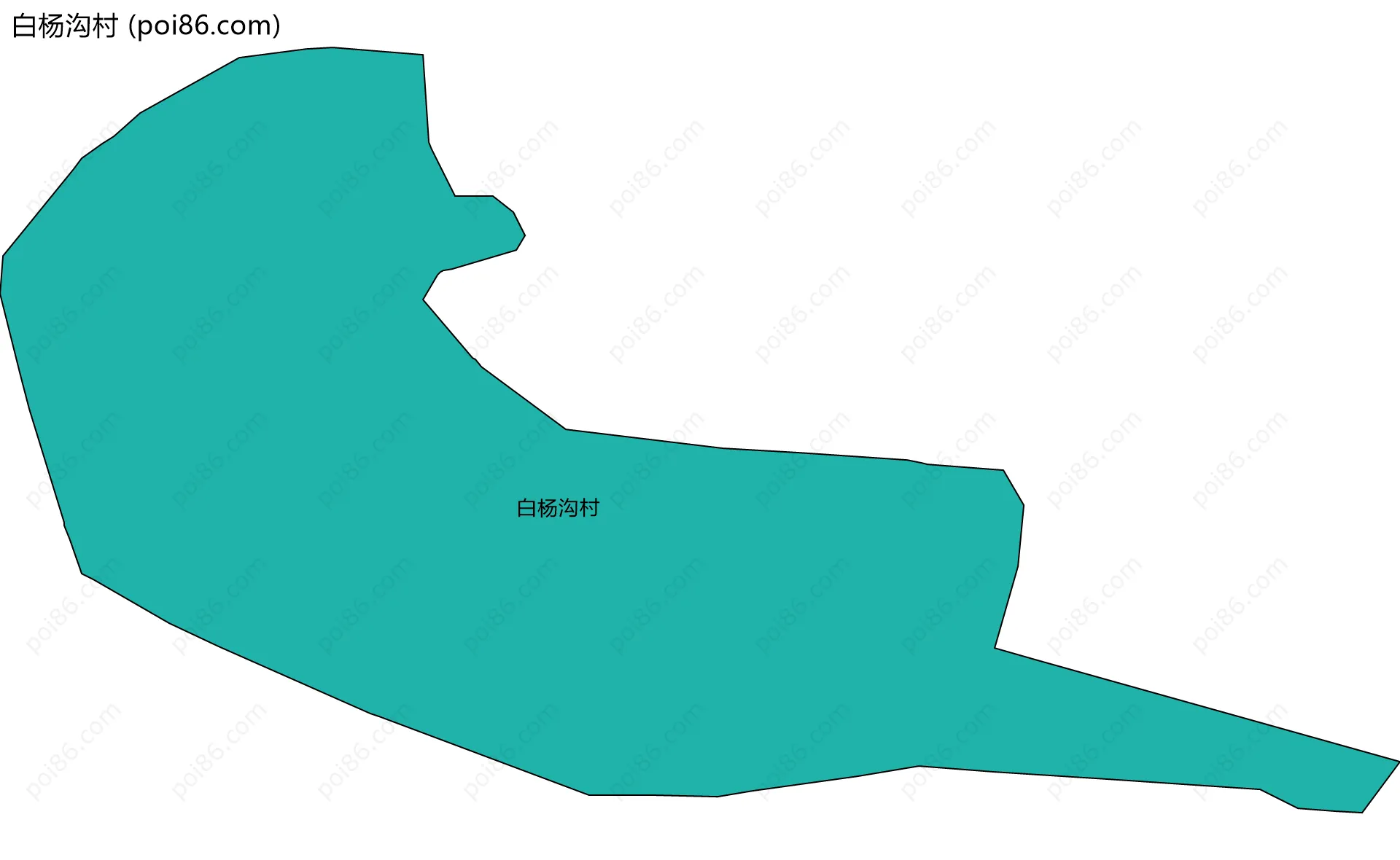 白杨沟村边界地图