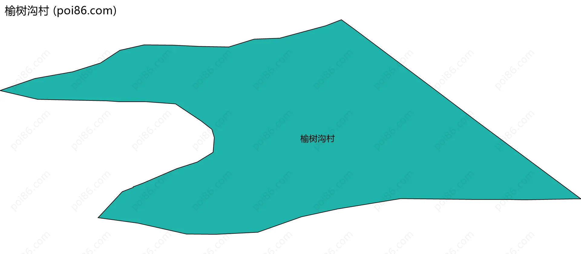 榆树沟村边界地图