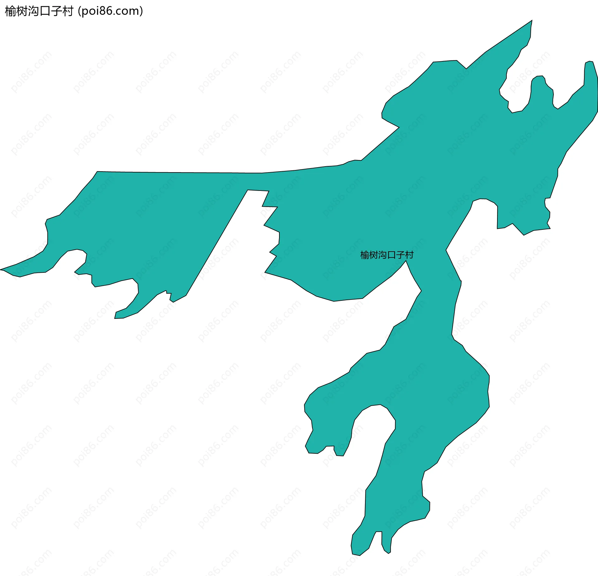 榆树沟口子村边界地图