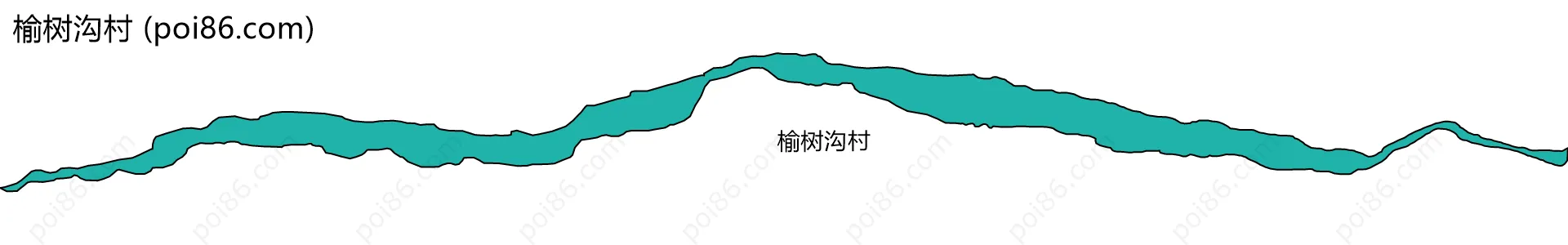 榆树沟村边界地图