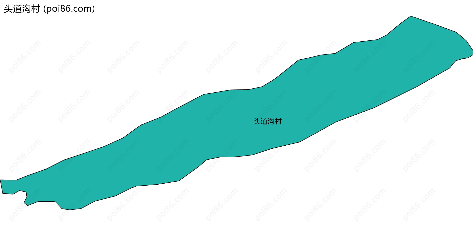 头道沟村边界地图