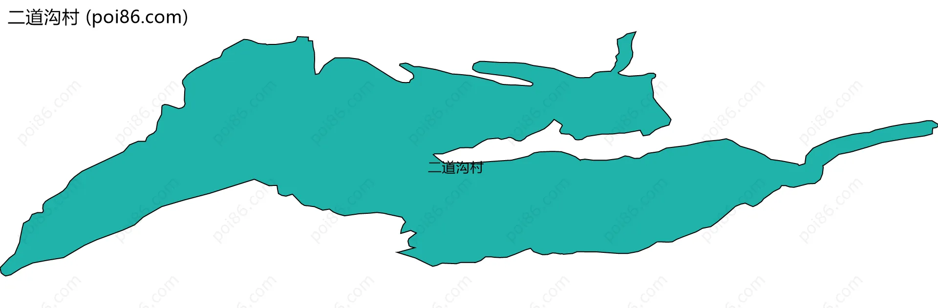 二道沟村边界地图