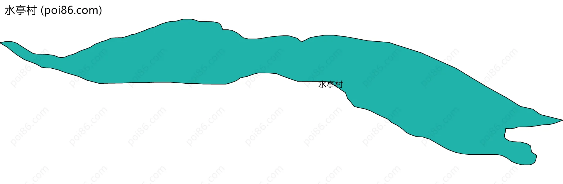 水亭村边界地图