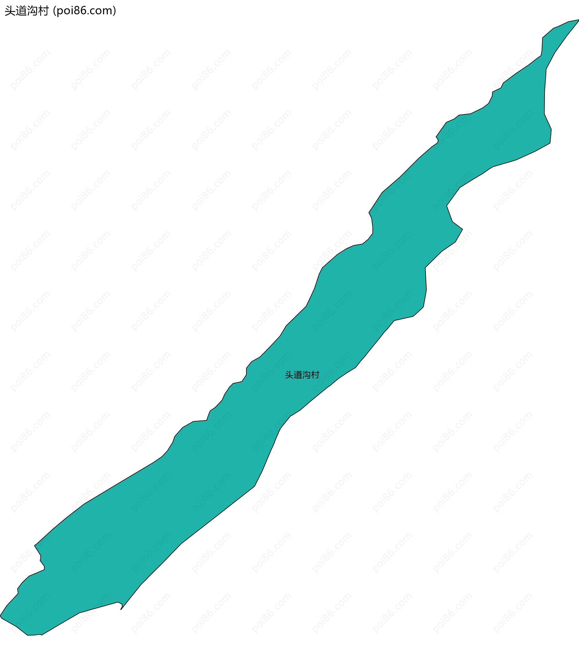 头道沟村边界地图