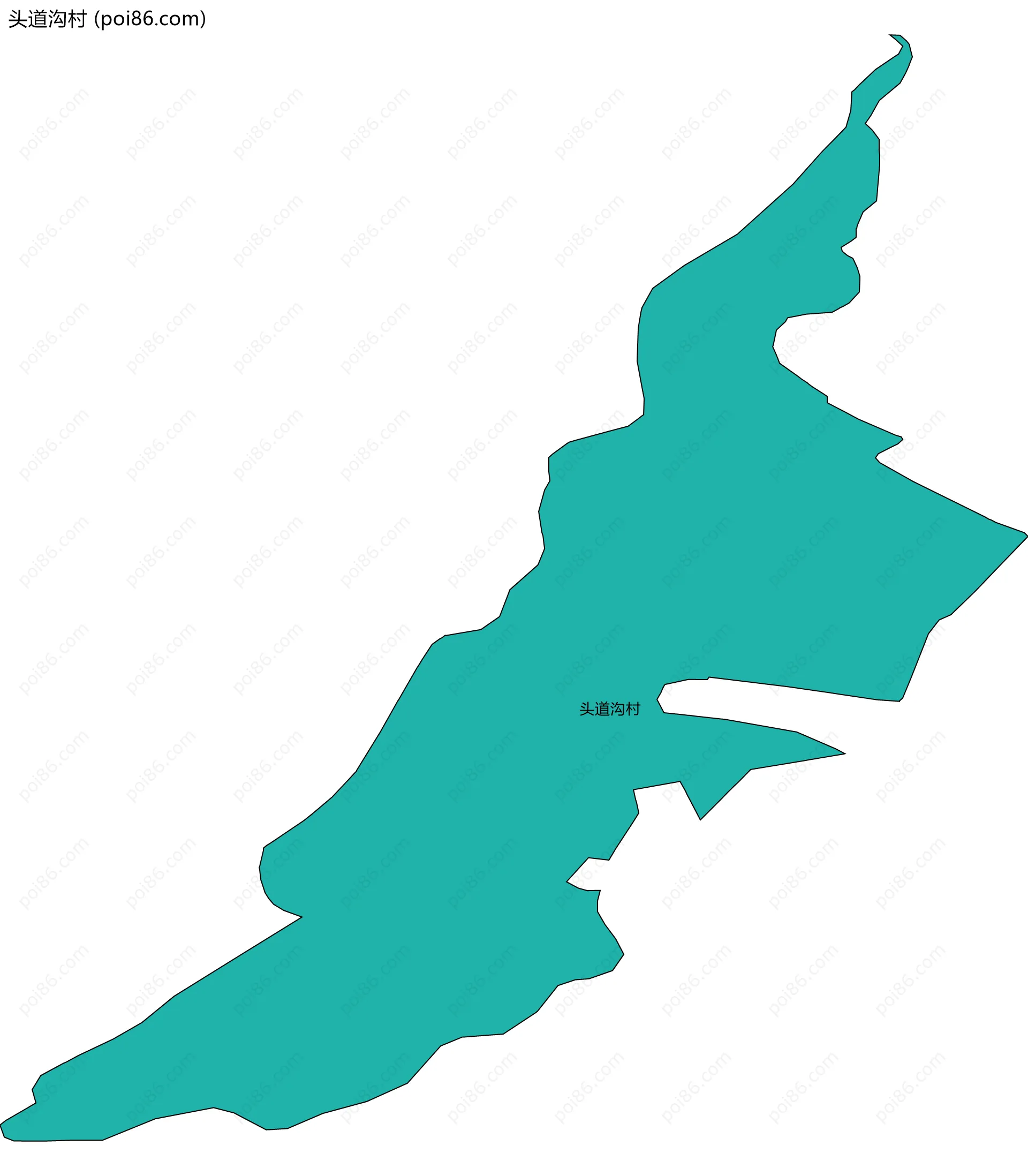 头道沟村边界地图