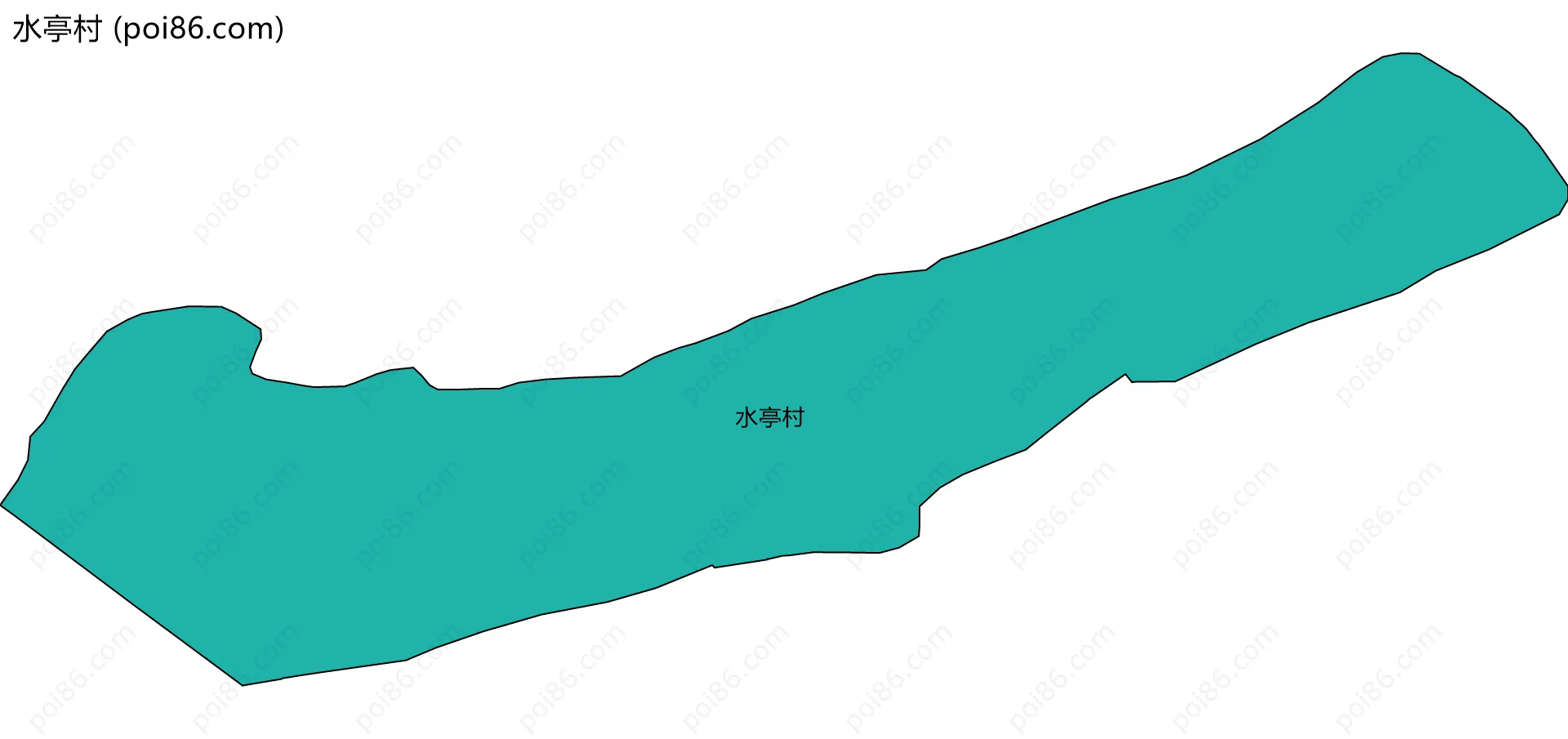 水亭村边界地图