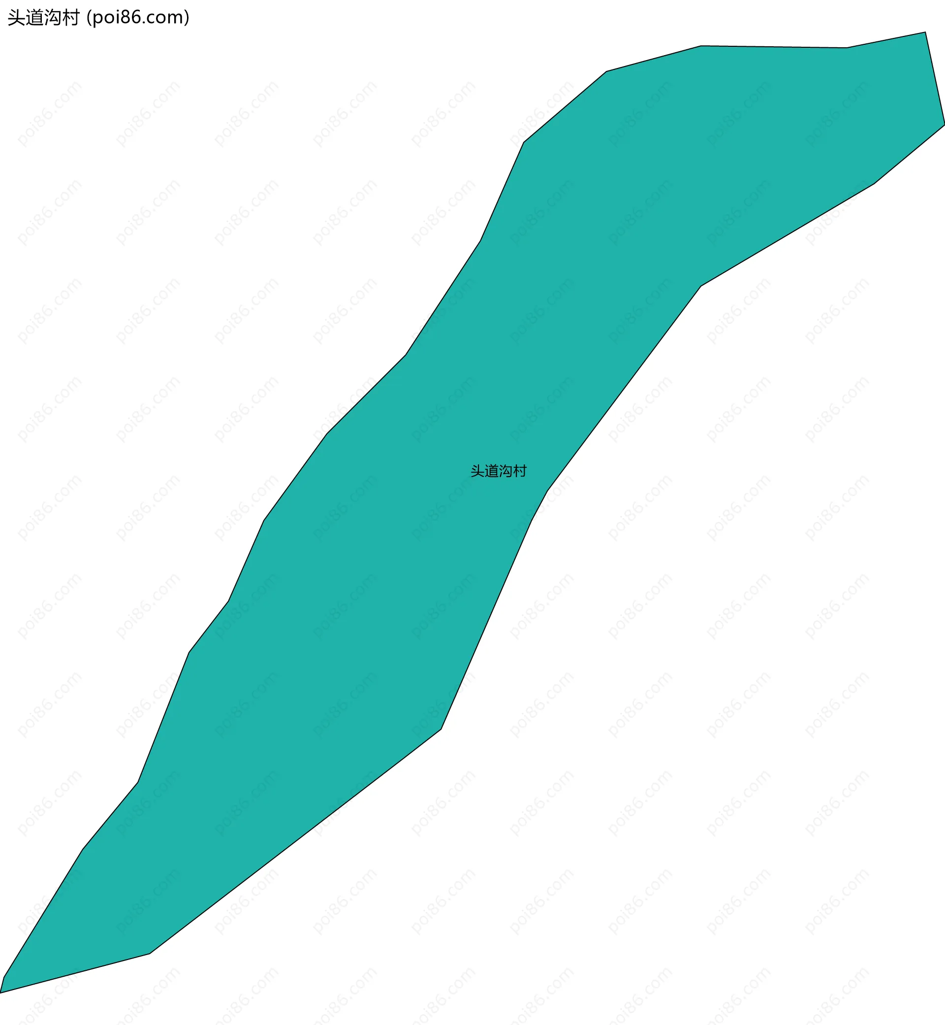 头道沟村边界地图