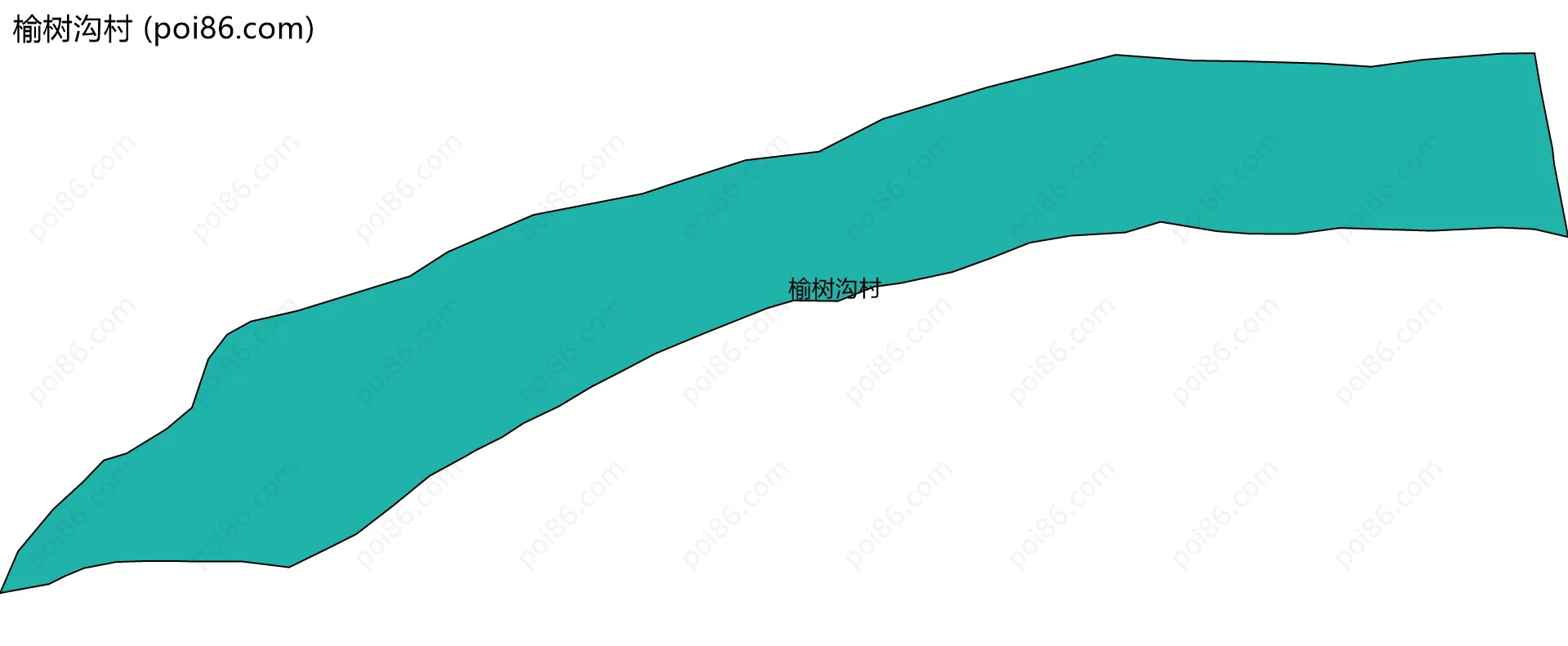 榆树沟村边界地图