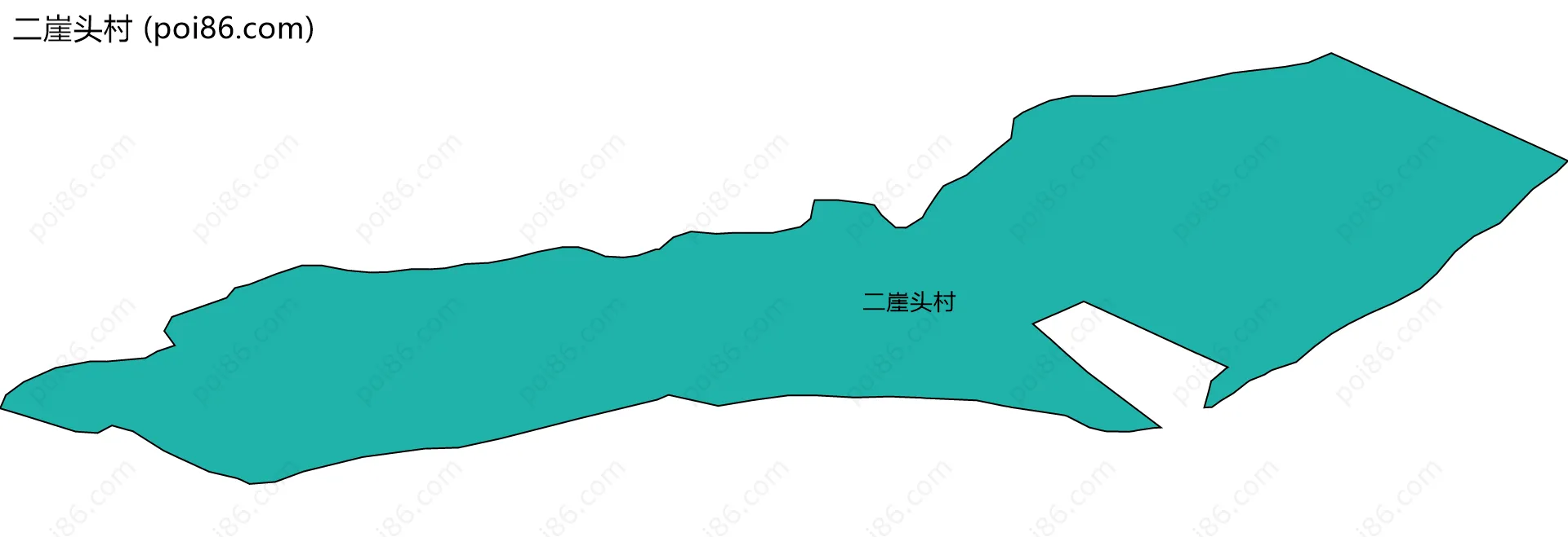 二崖头村边界地图