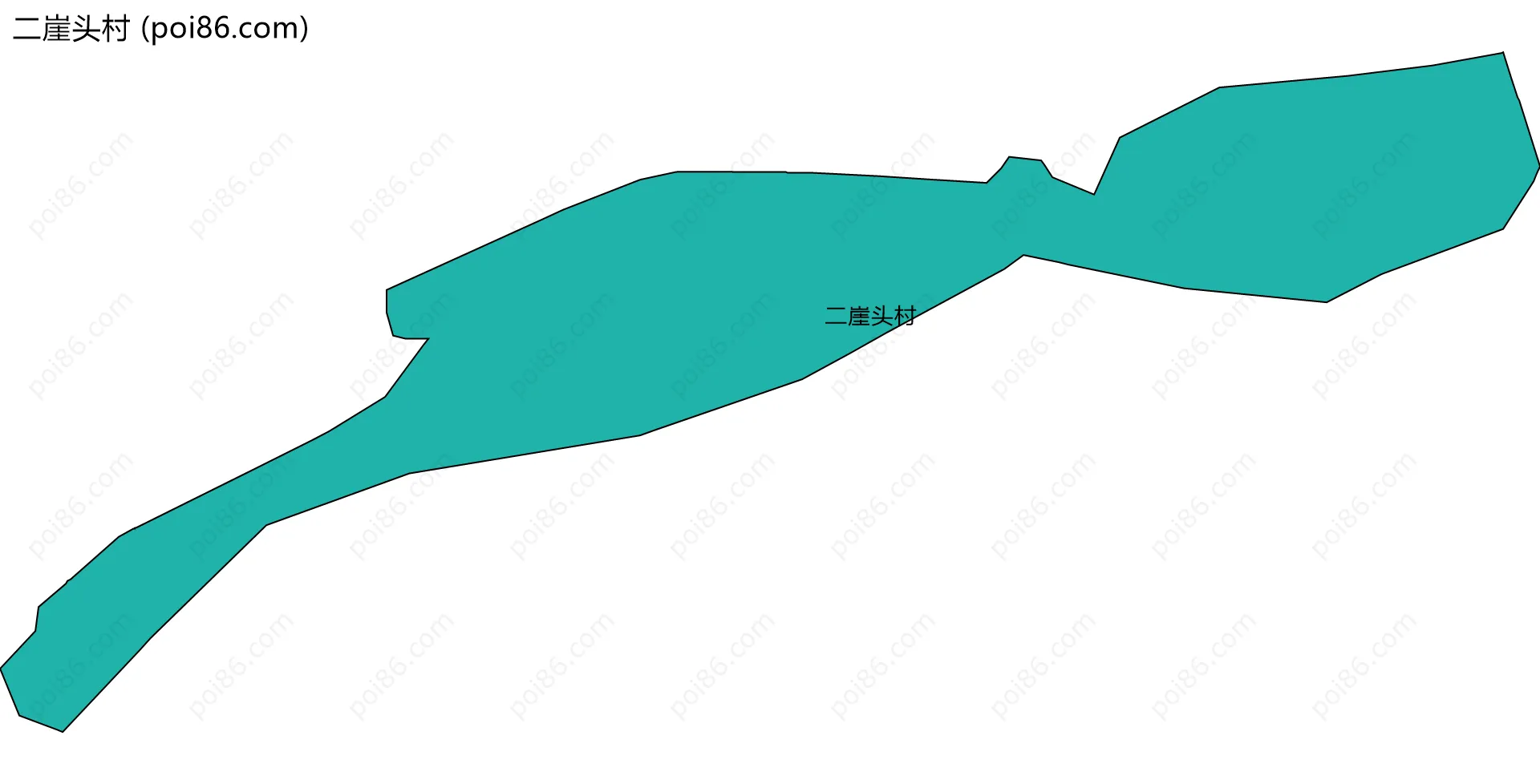 二崖头村边界地图