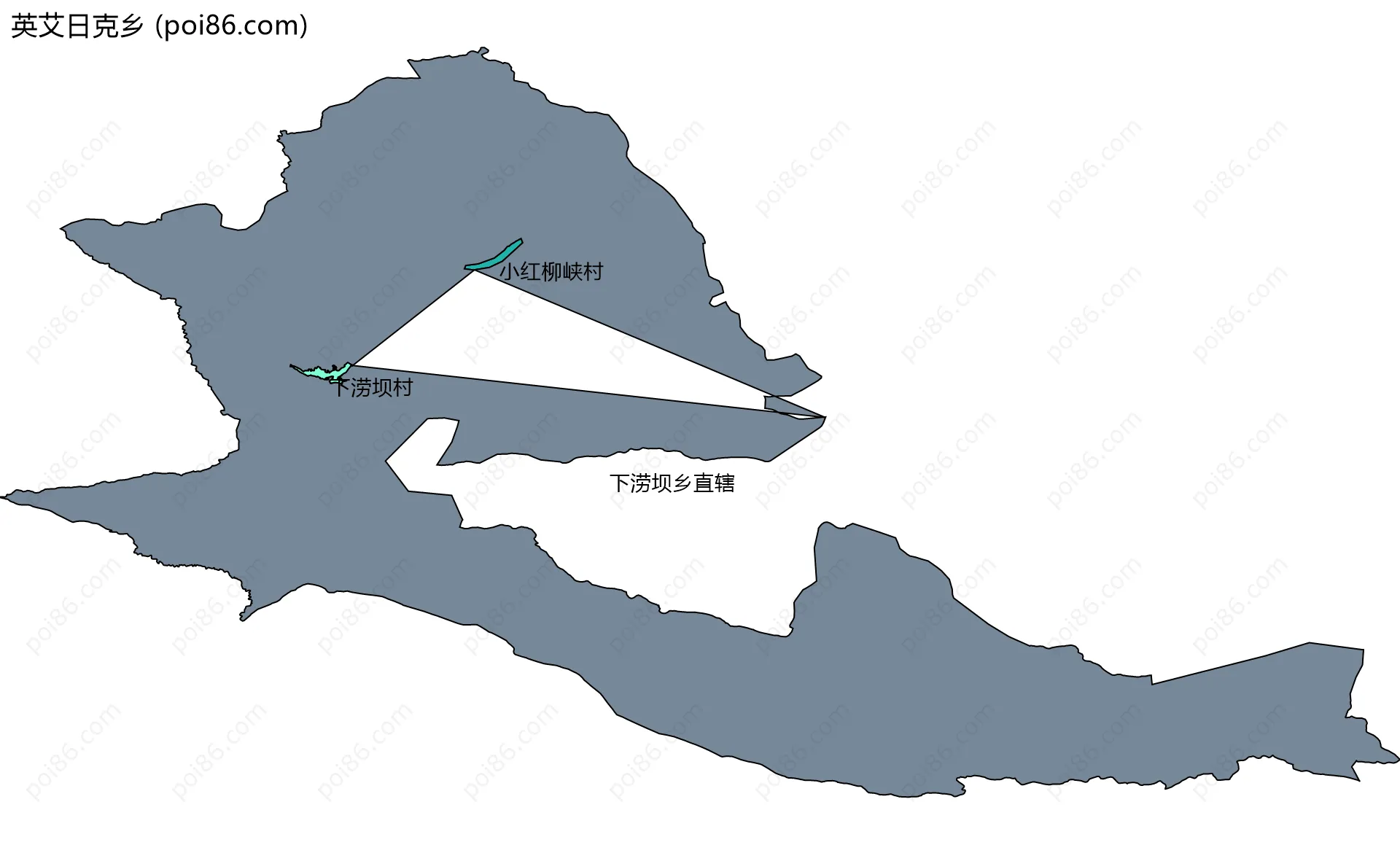 英艾日克乡边界地图(五级行政区划)