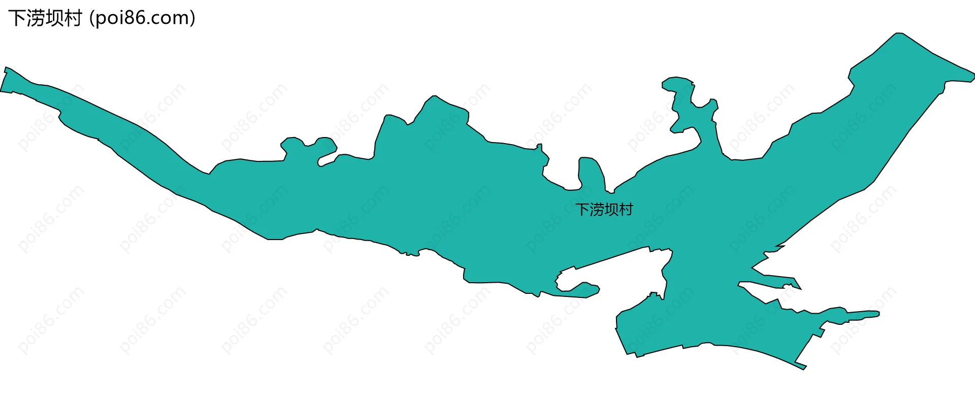 下涝坝村边界地图