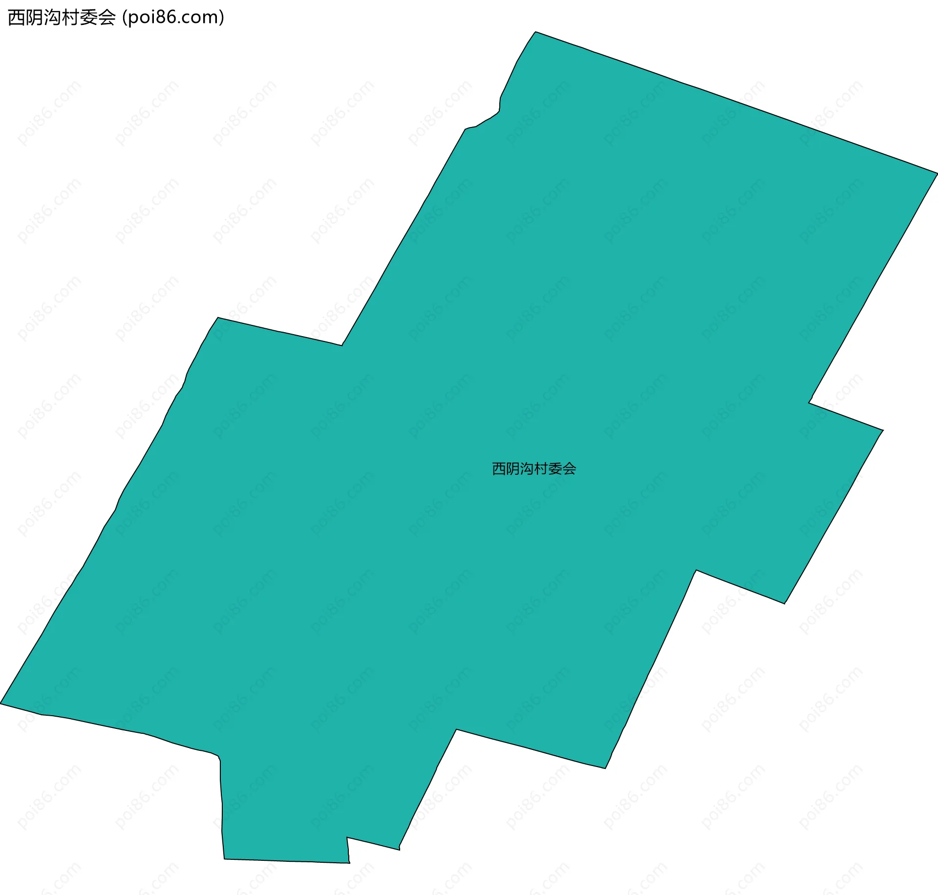 西阴沟村委会边界地图