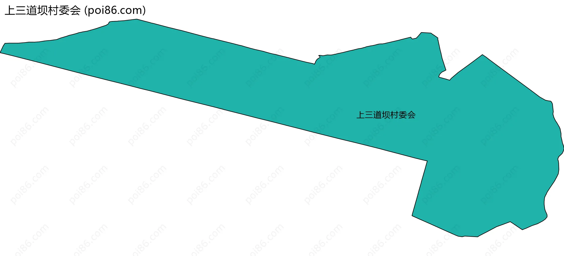 上三道坝村委会边界地图