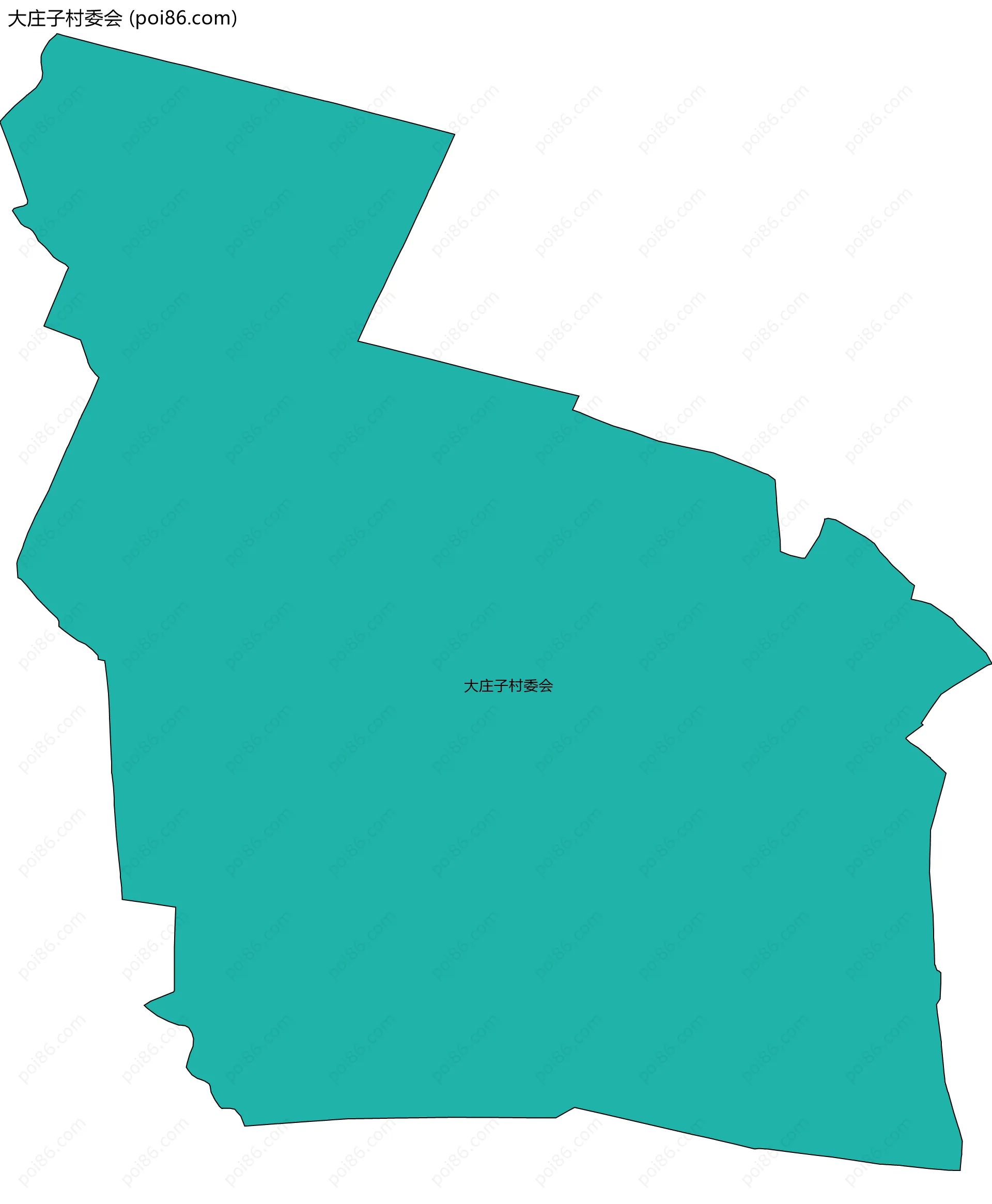 大庄子村委会边界地图