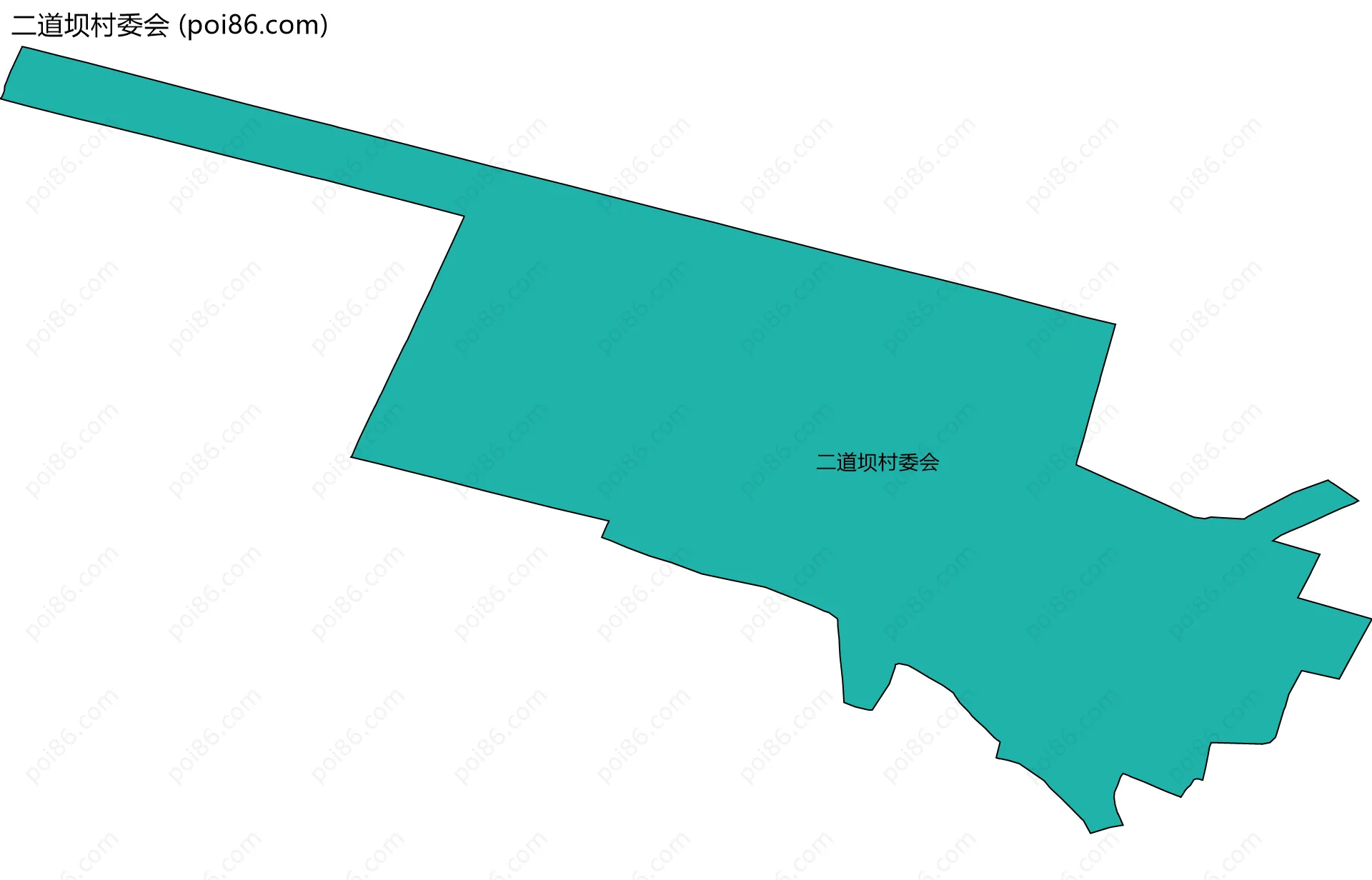 二道坝村委会边界地图