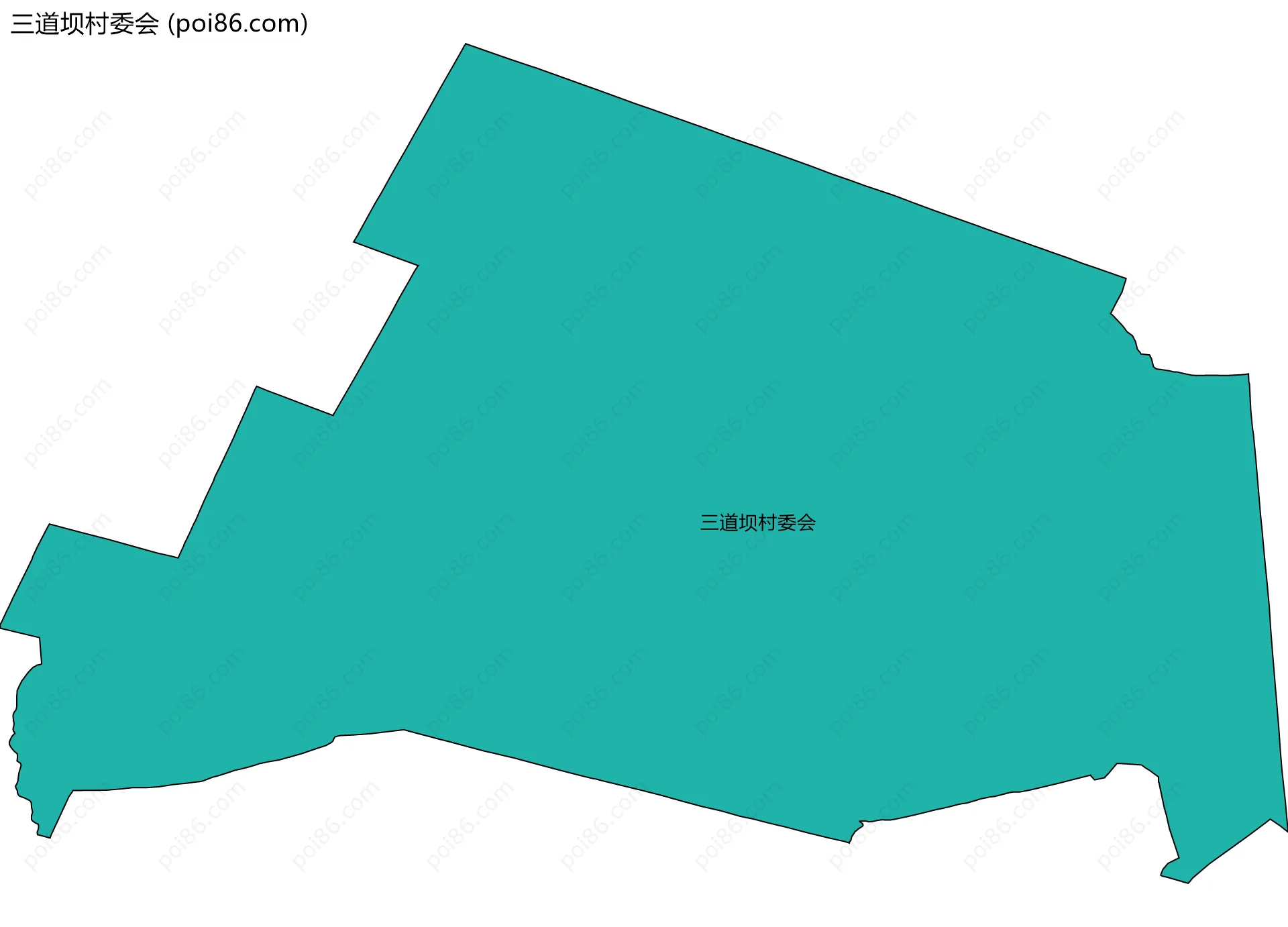 三道坝村委会边界地图
