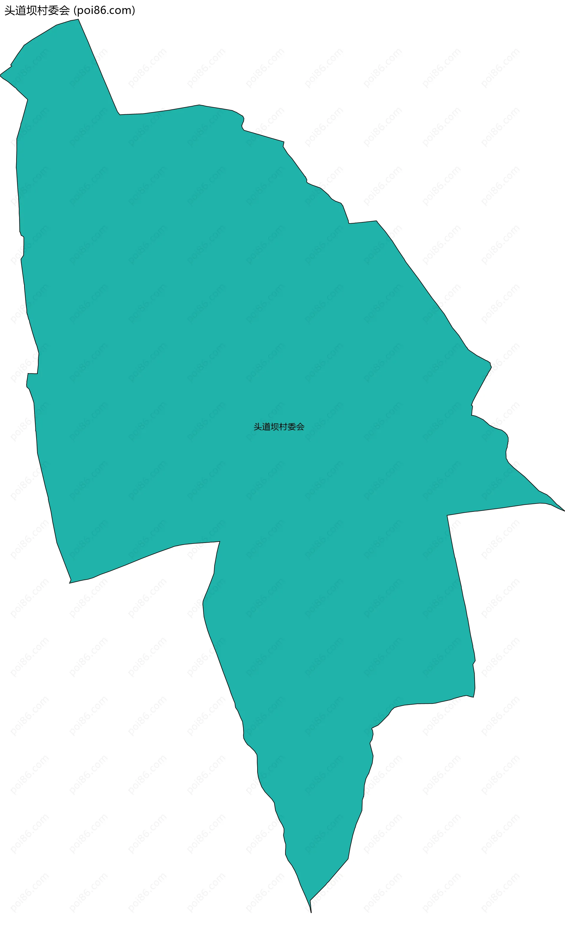 头道坝村委会边界地图