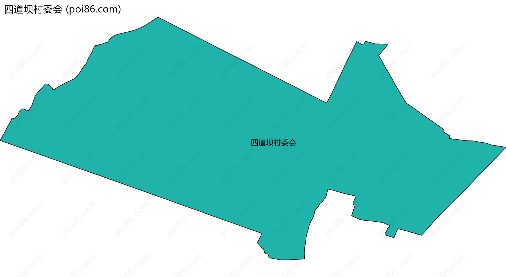 四道坝村委会边界地图