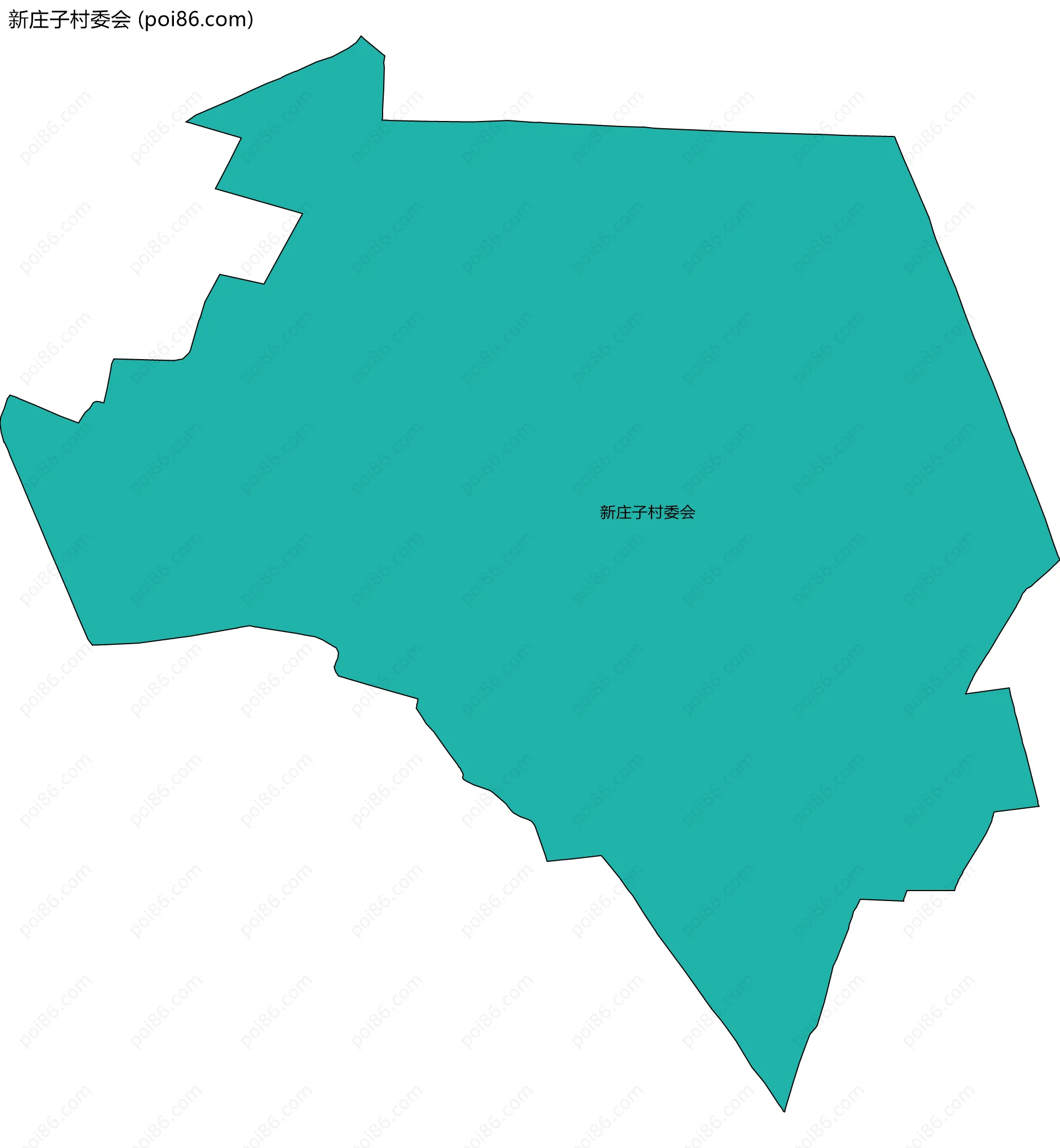 新庄子村委会边界地图