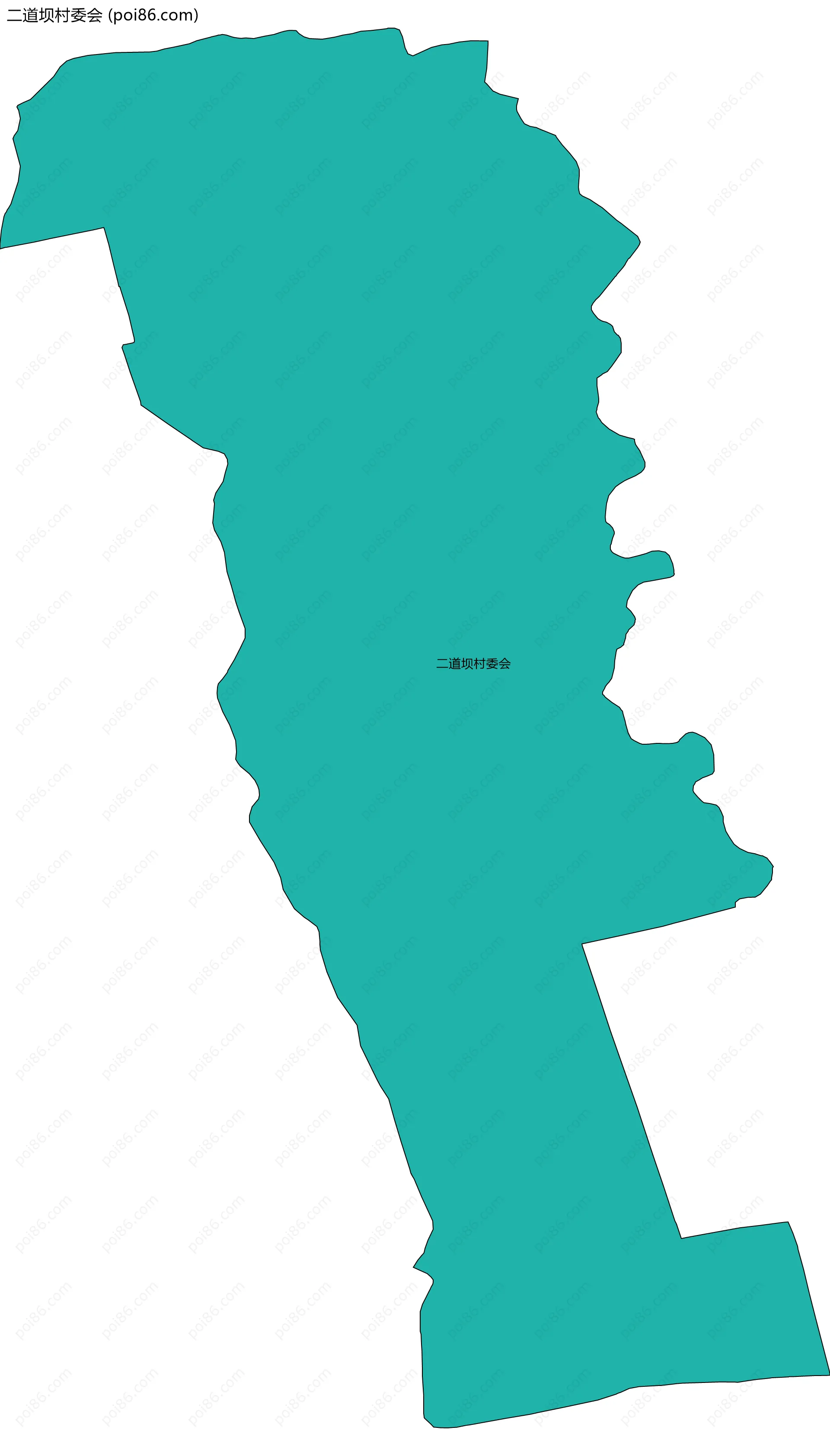 二道坝村委会边界地图