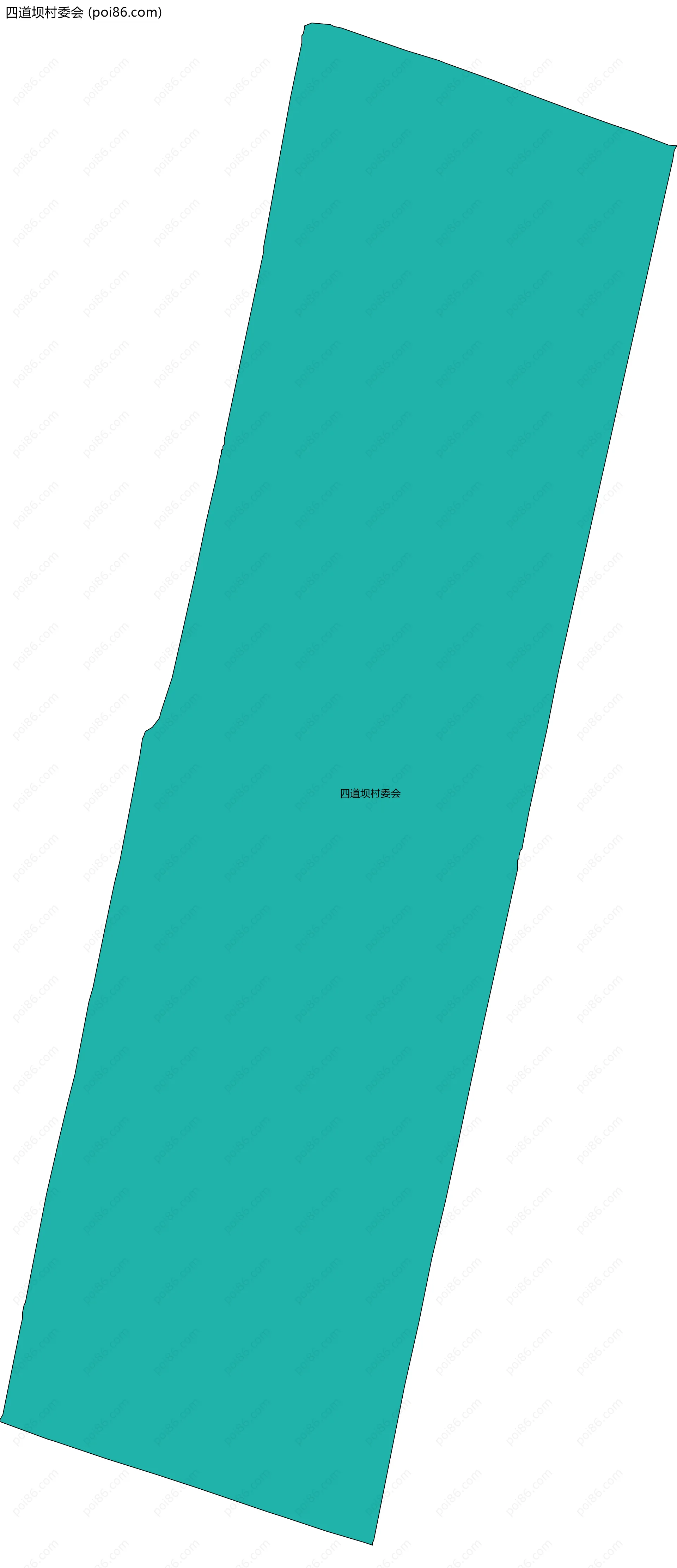 四道坝村委会边界地图