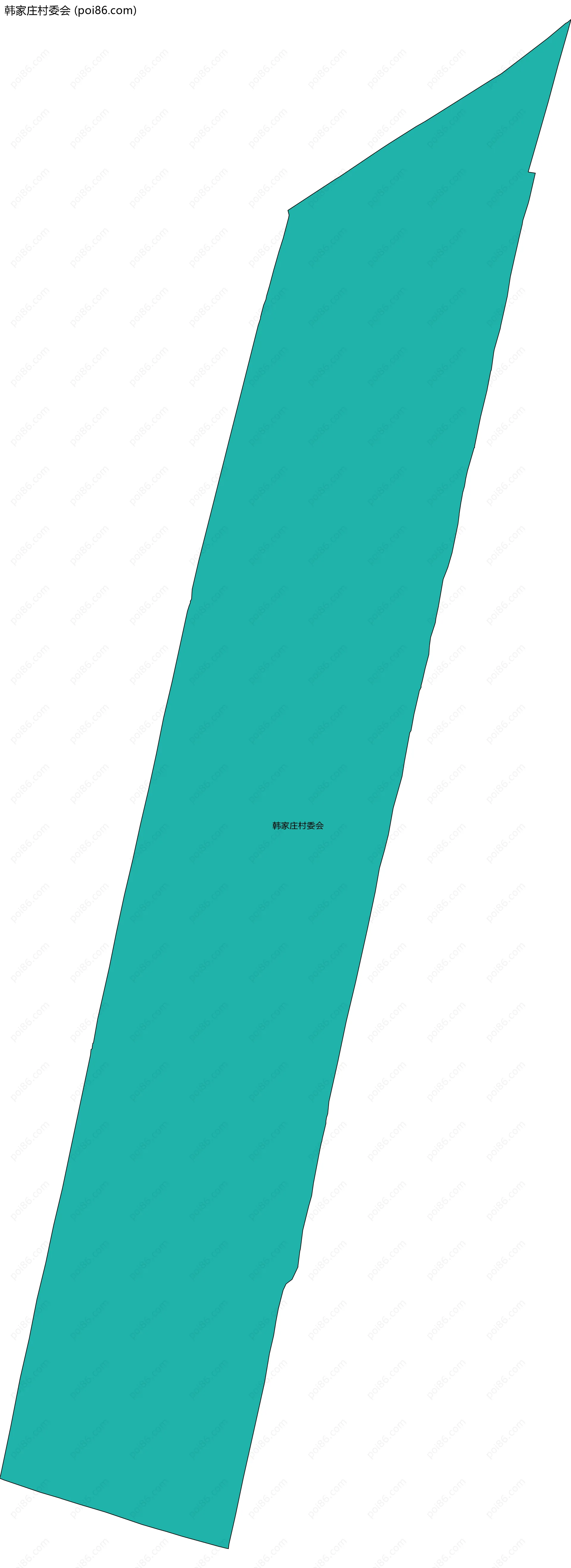 韩家庄村委会边界地图