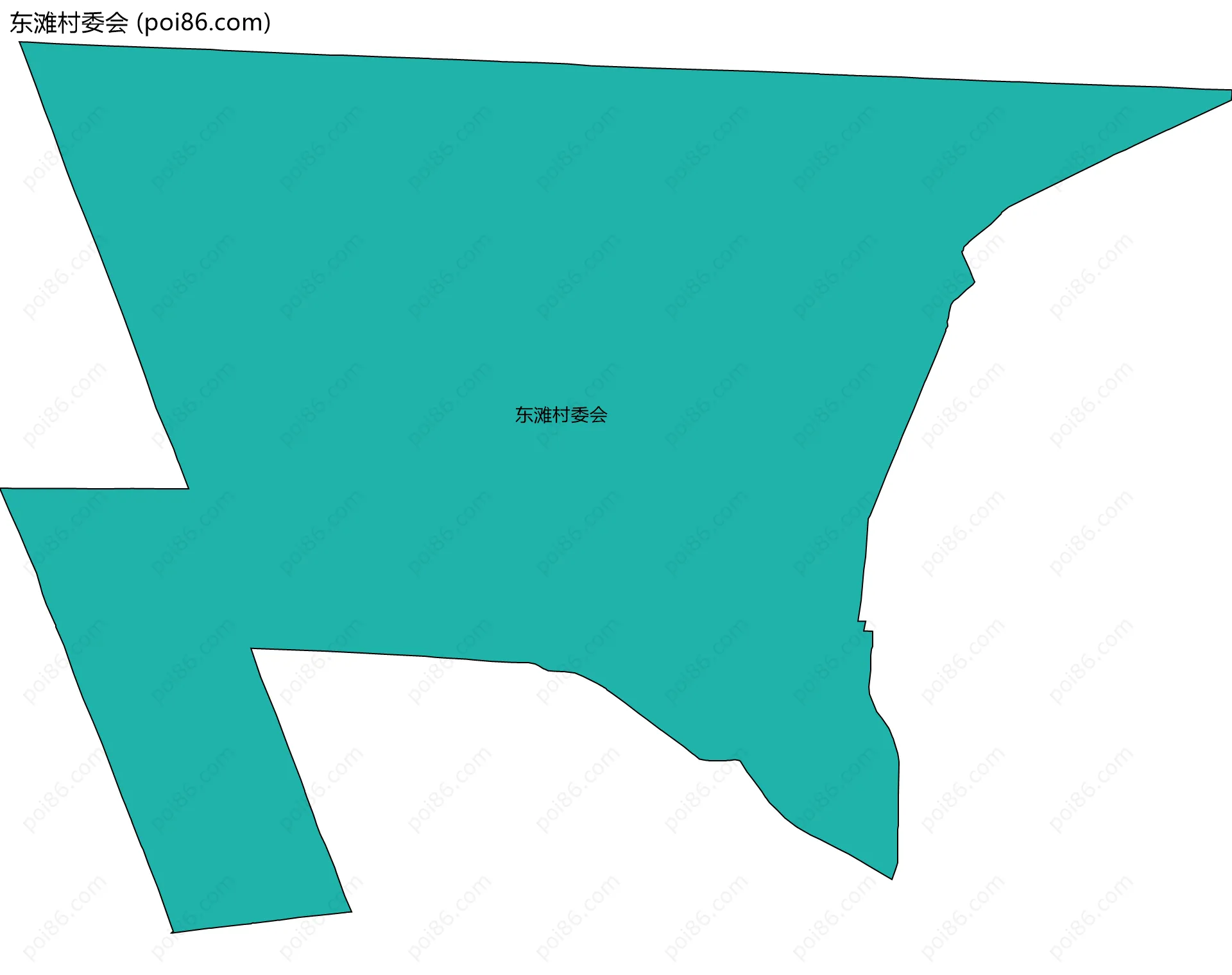 东滩村委会边界地图