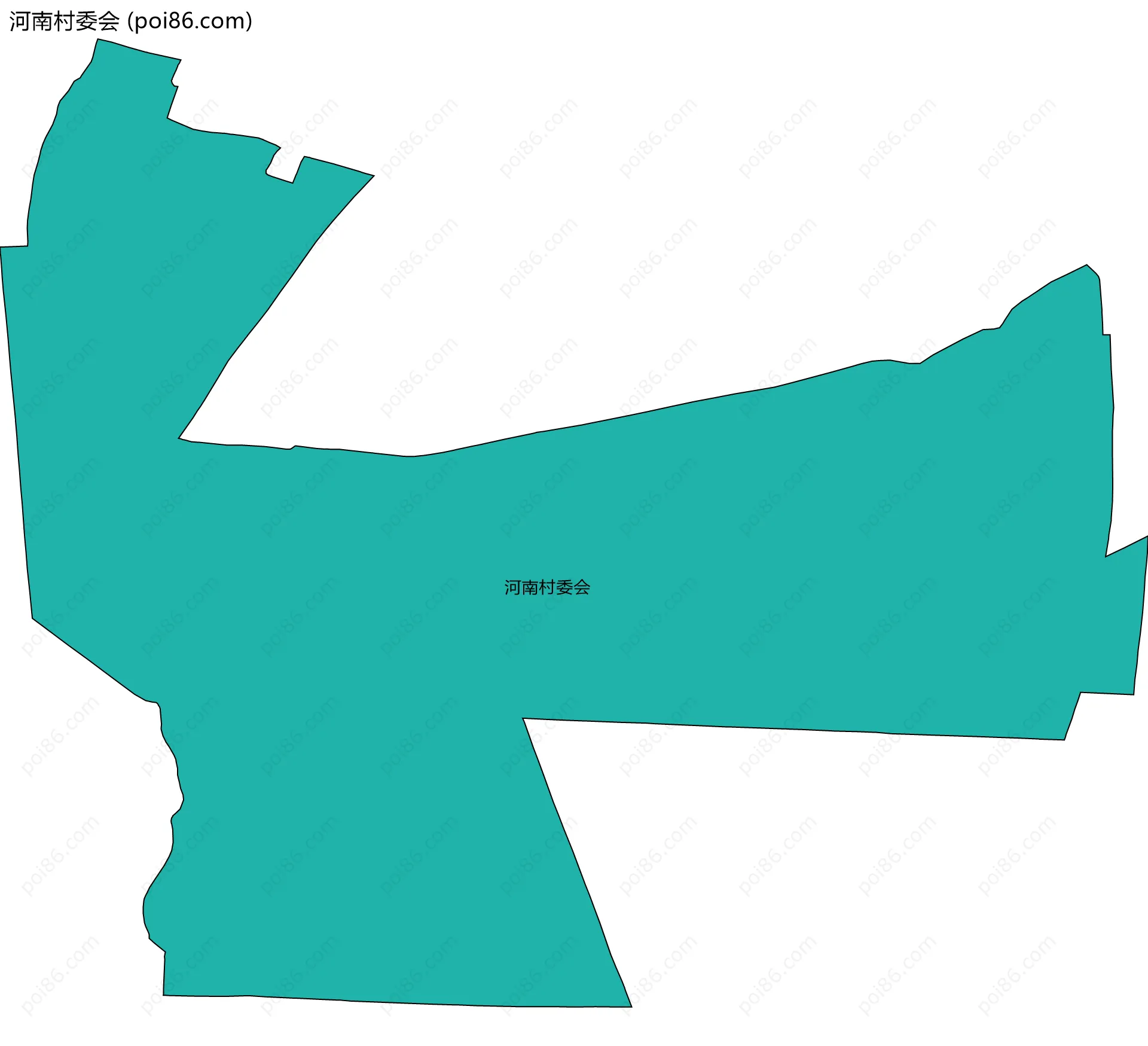 河南村委会边界地图