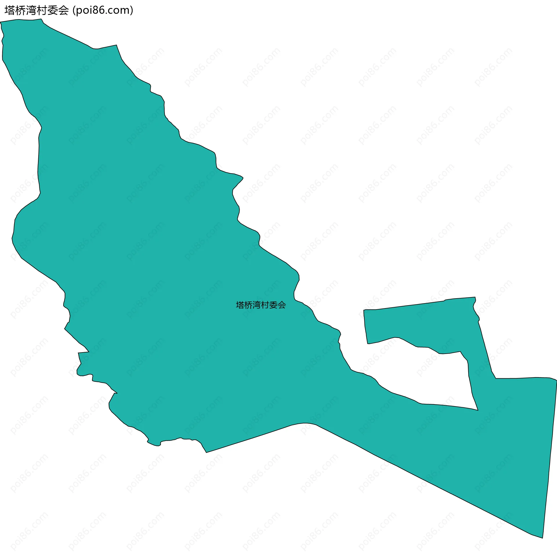 塔桥湾村委会边界地图