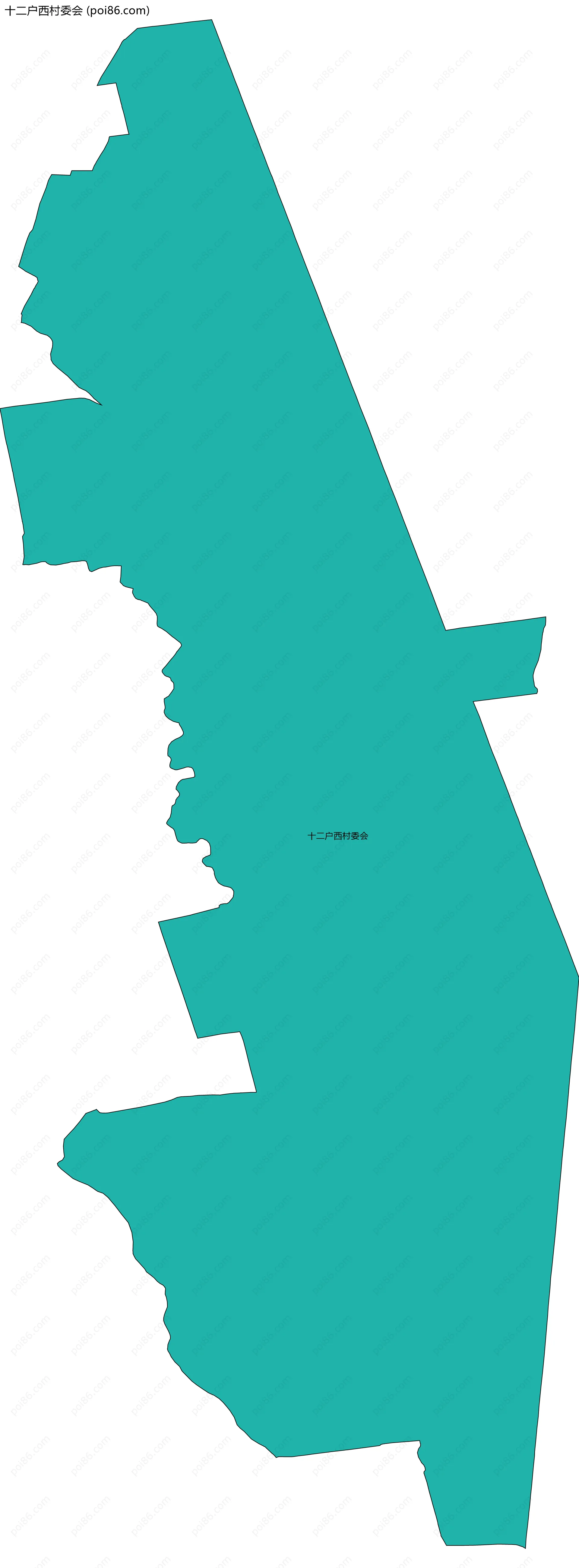 十二户西村委会边界地图