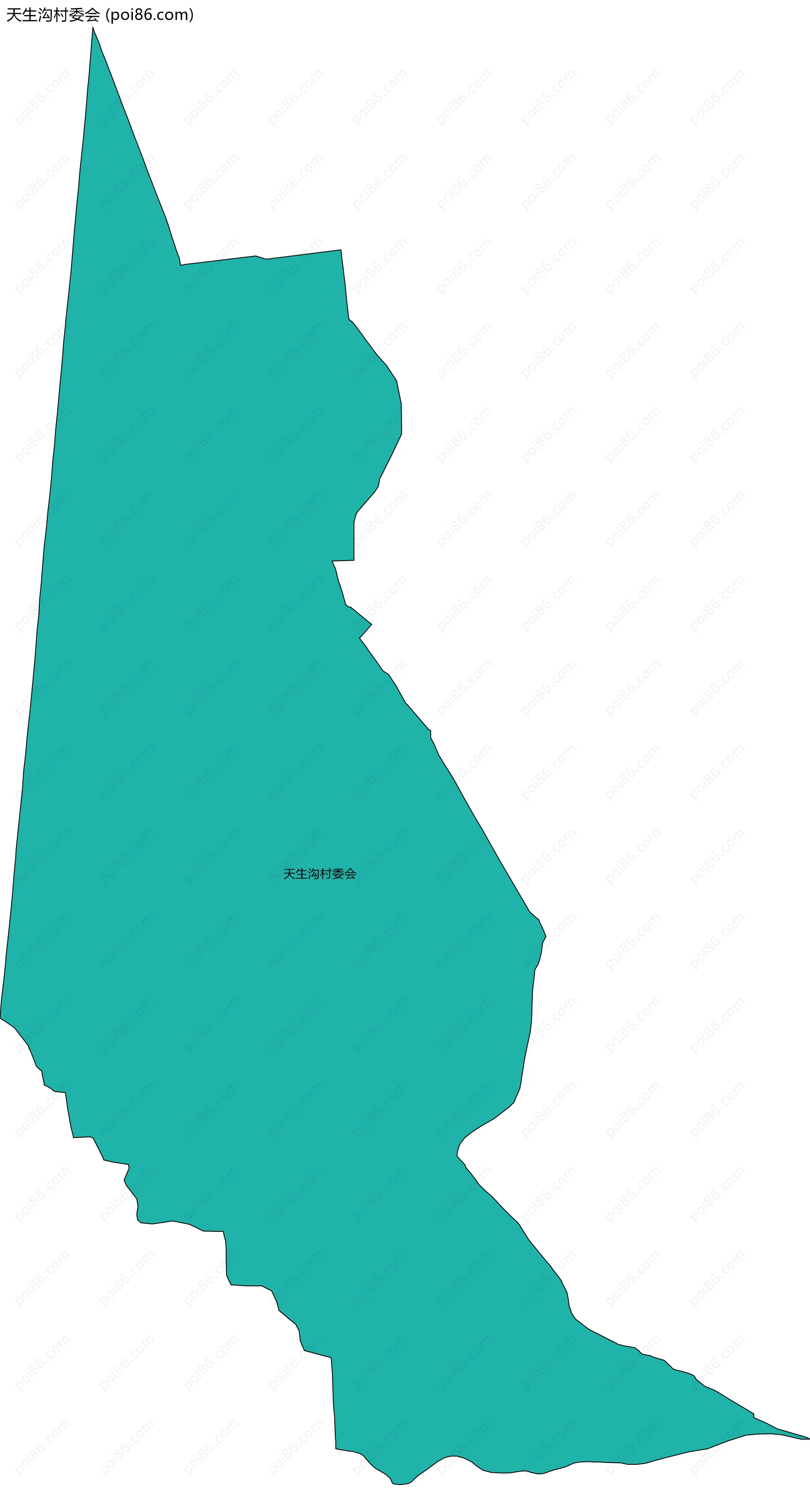 天生沟村委会边界地图