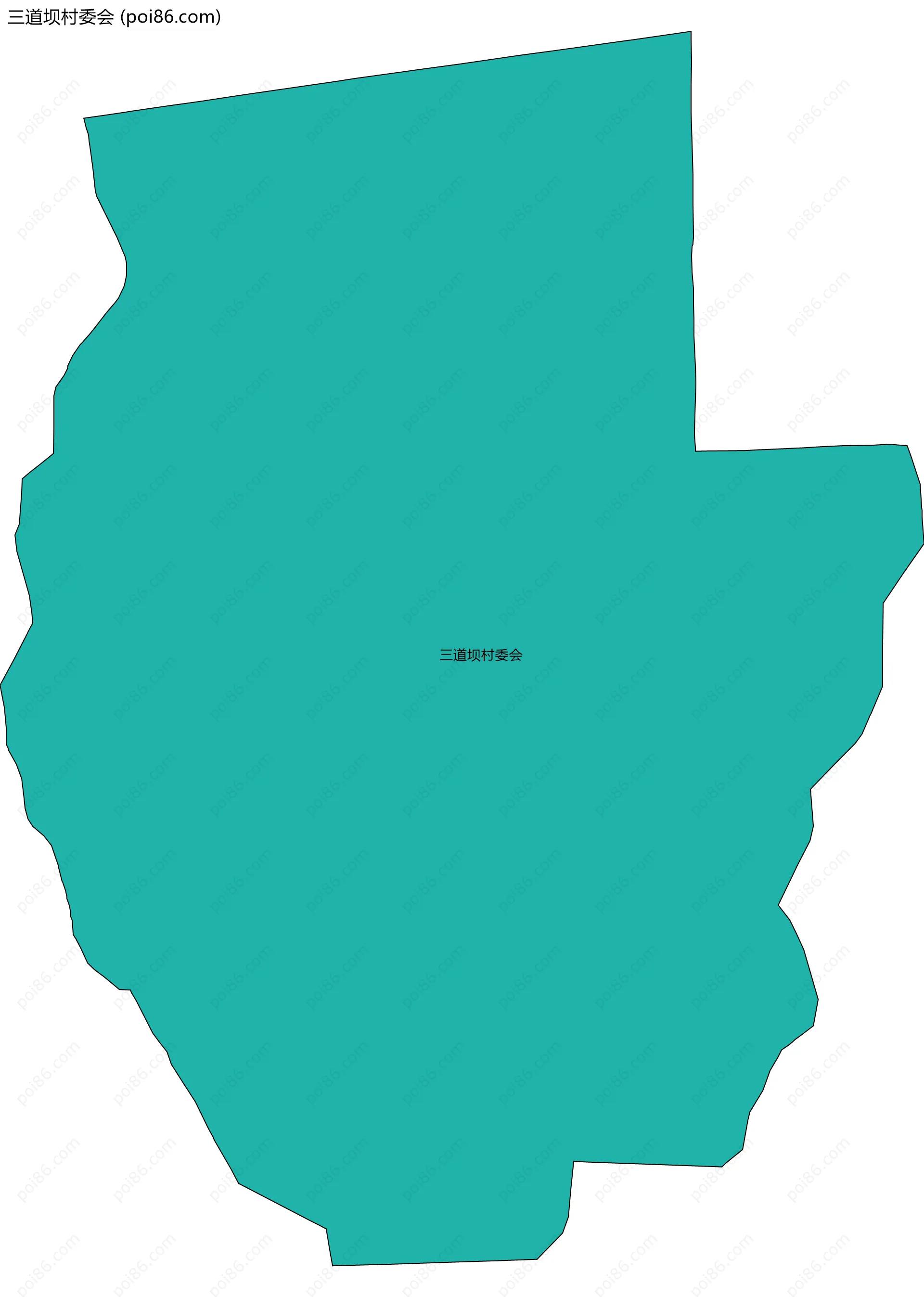 三道坝村委会边界地图