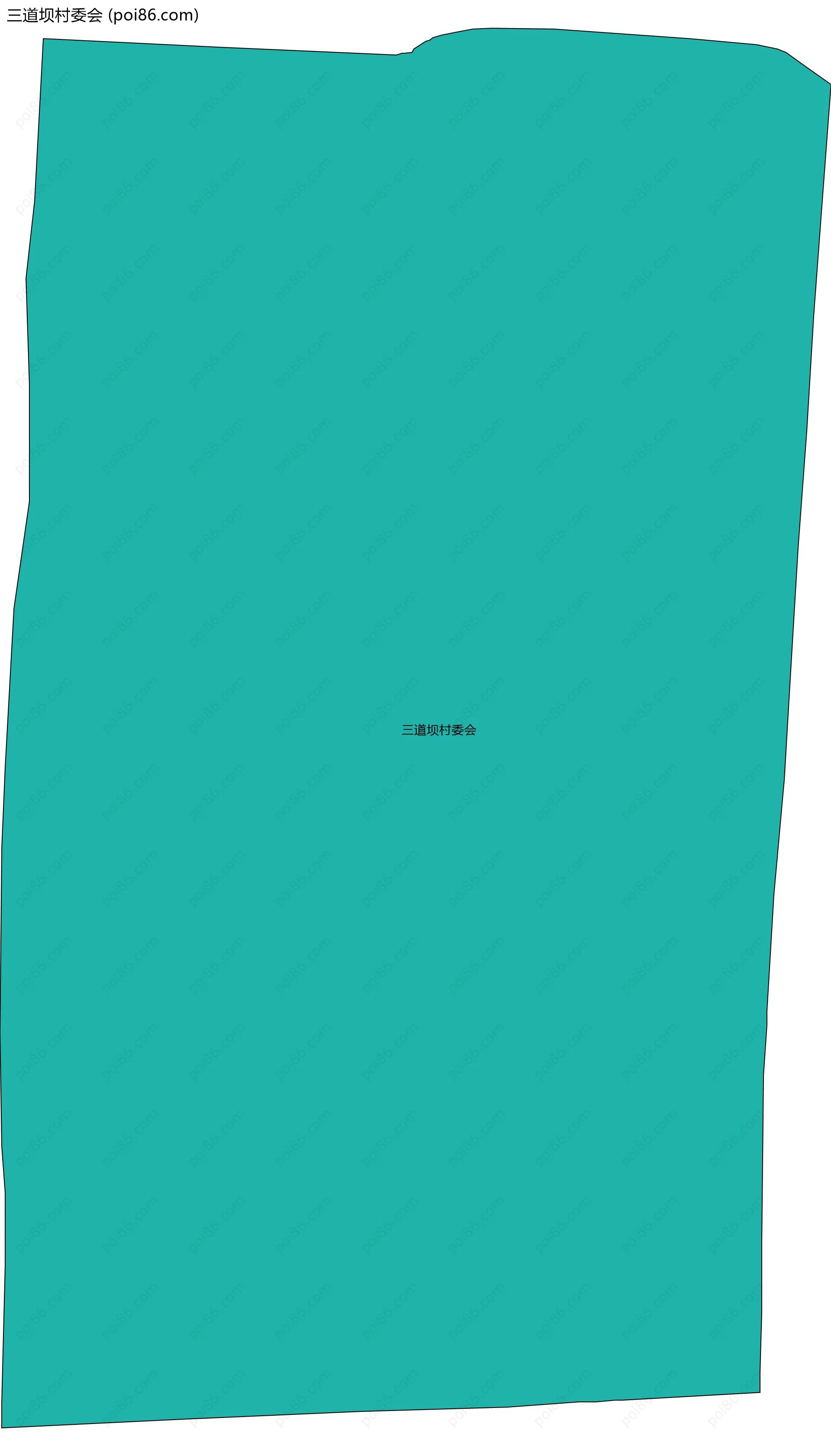 三道坝村委会边界地图