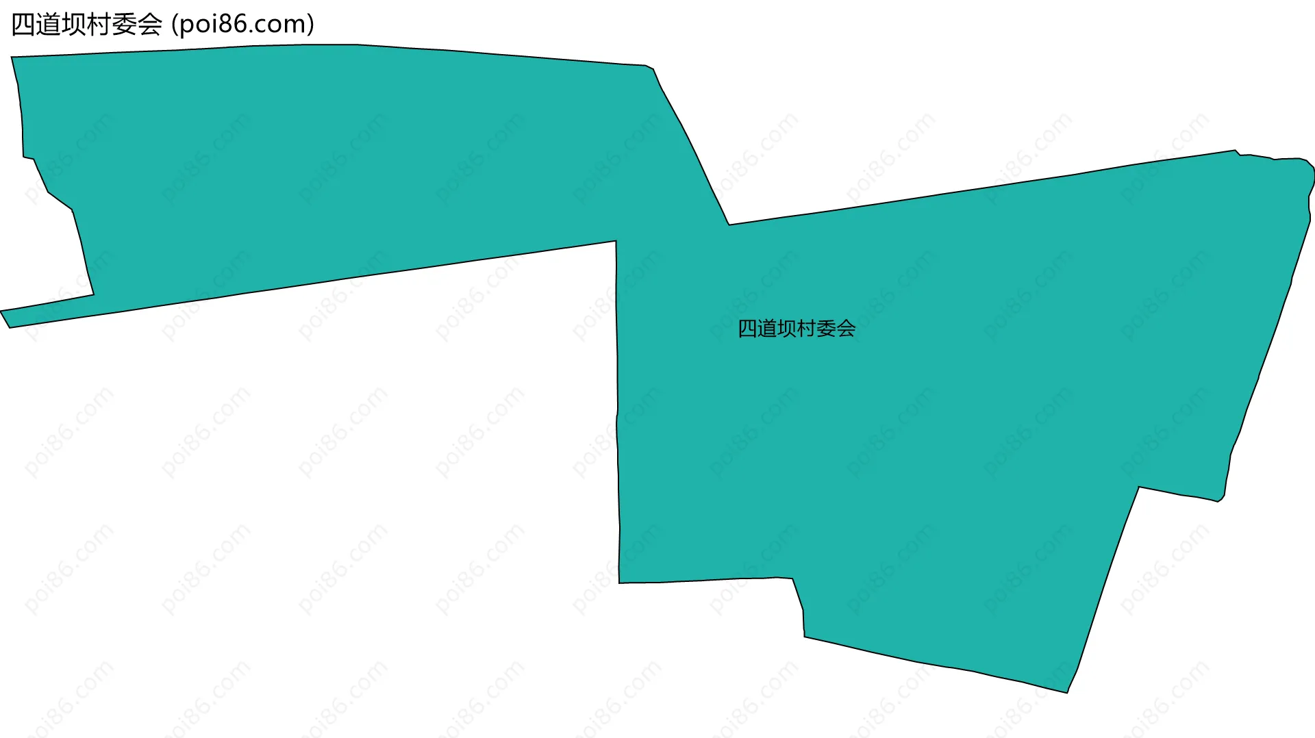 四道坝村委会边界地图