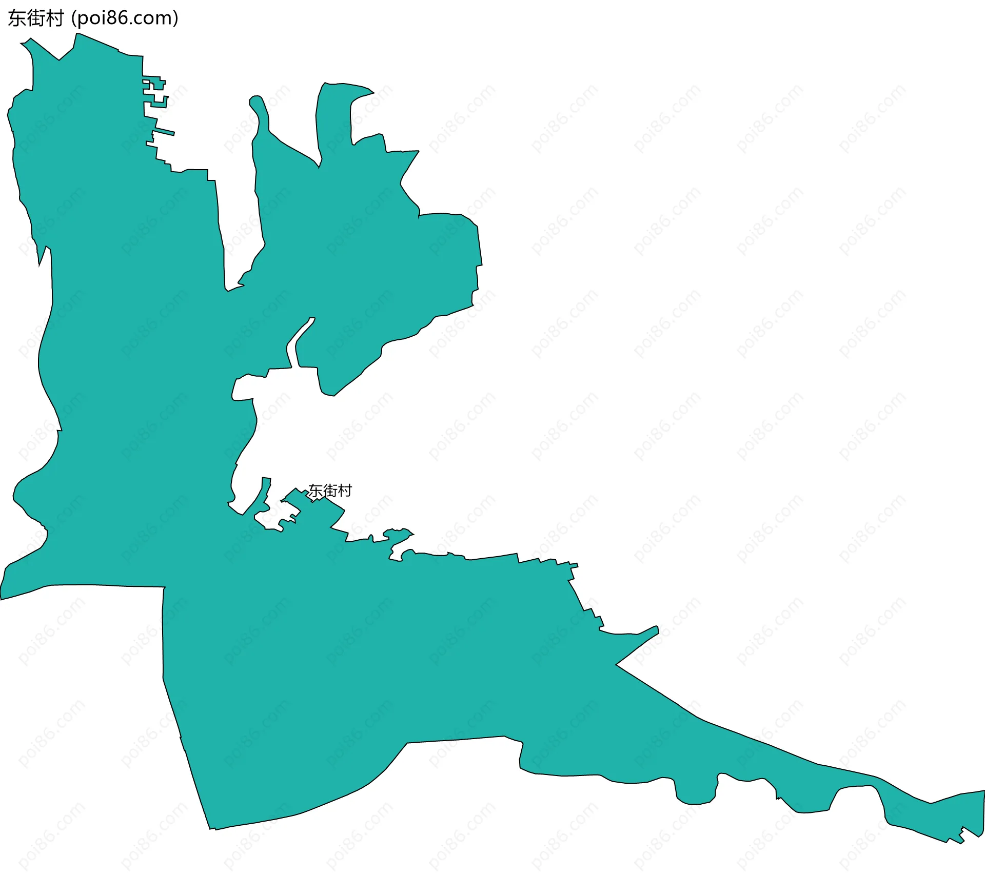 东街村边界地图