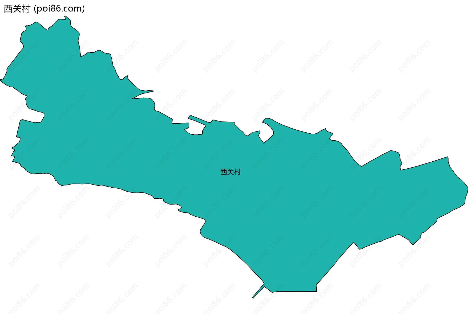 西关村边界地图