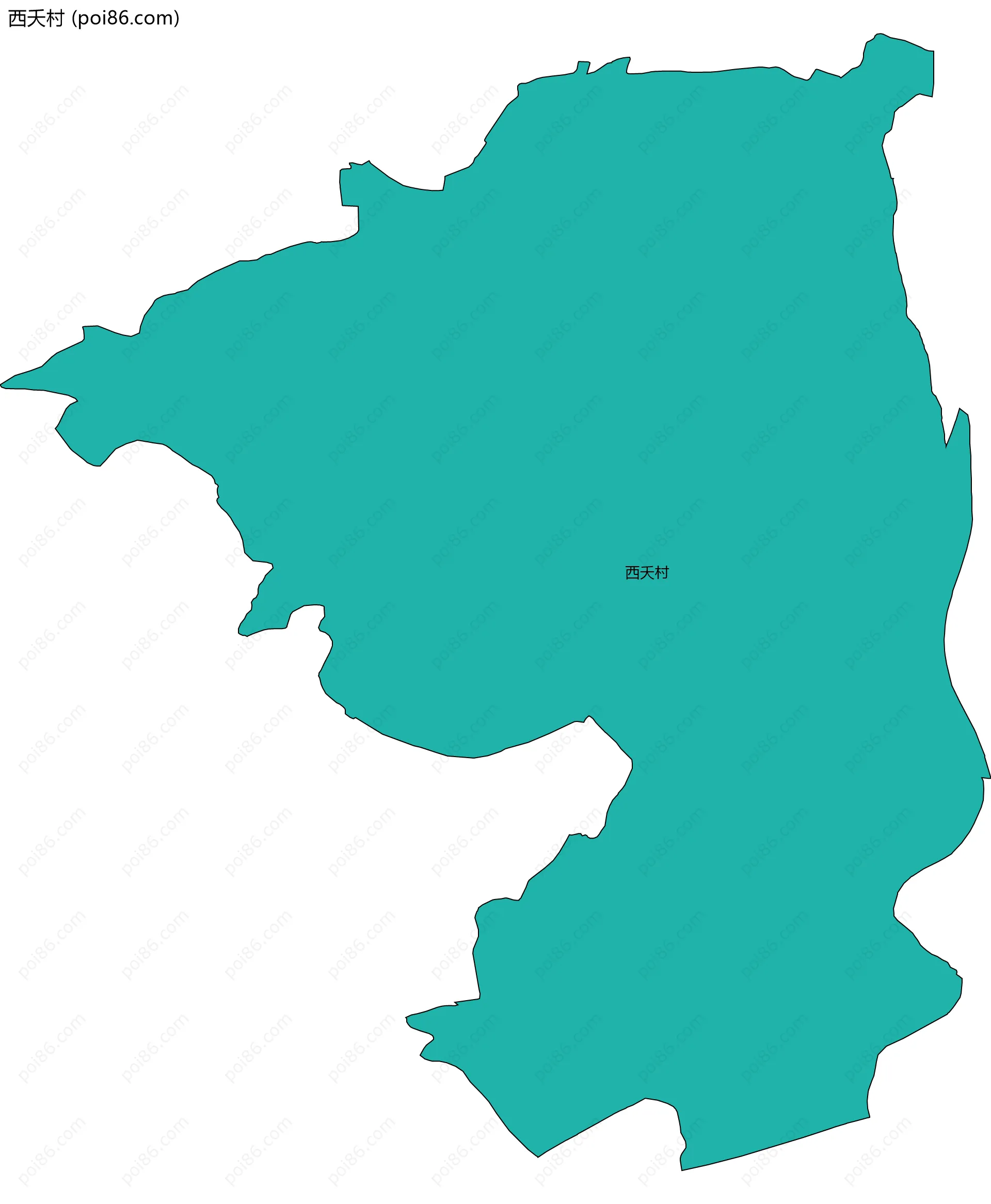 西夭村边界地图