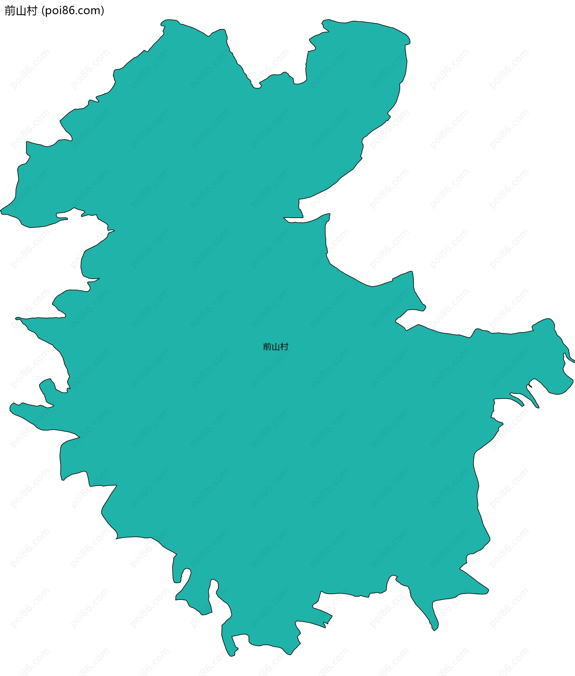 前山村边界地图