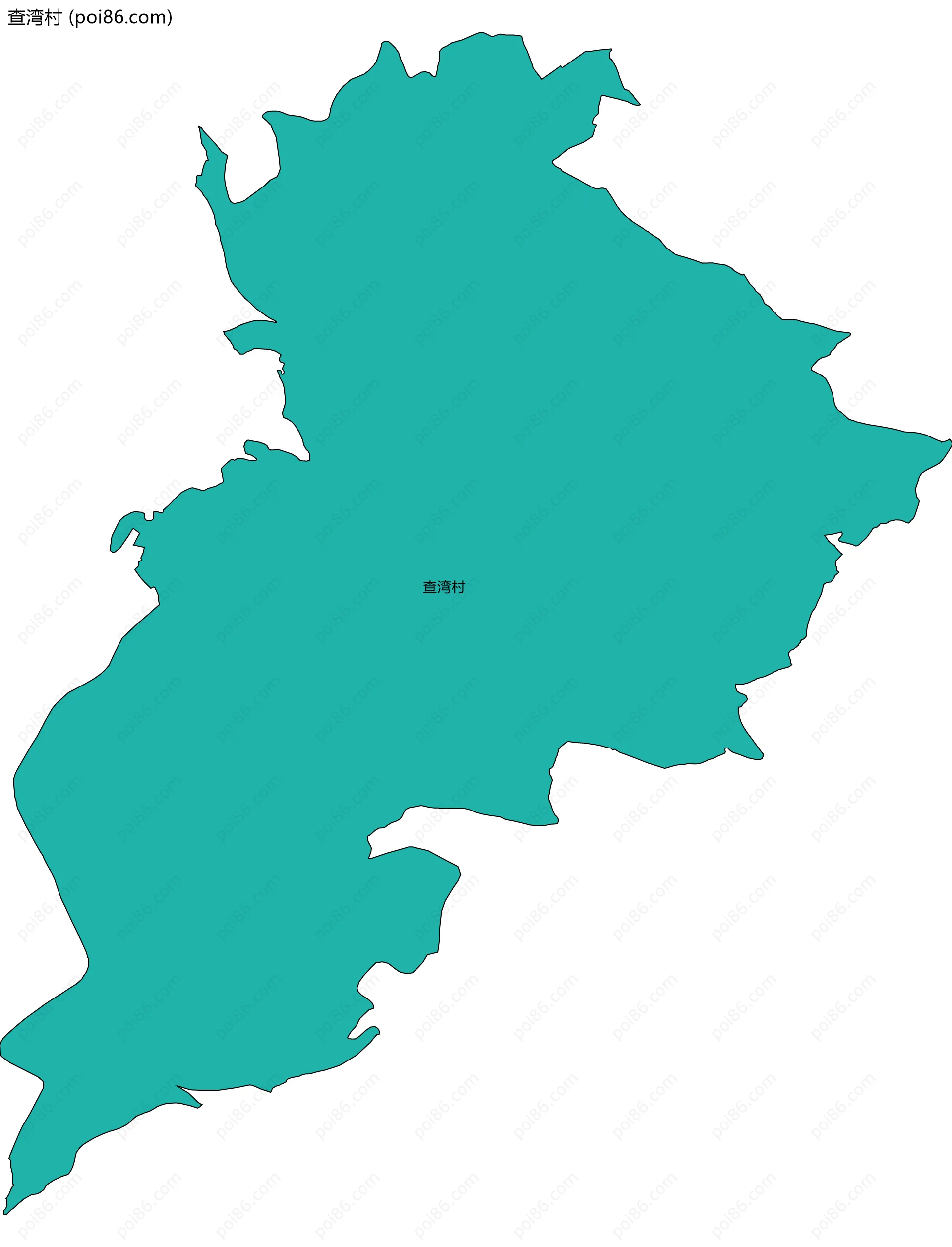 查湾村边界地图