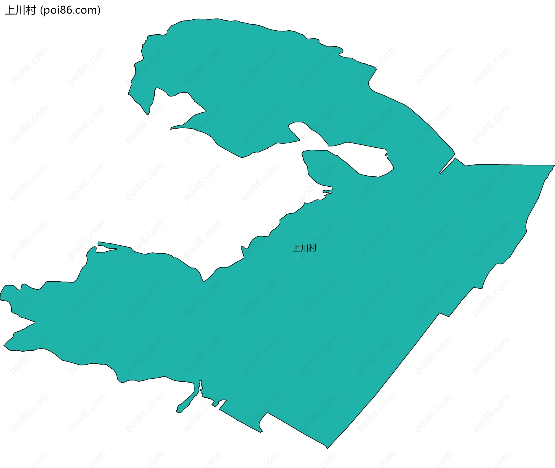 上川村边界地图