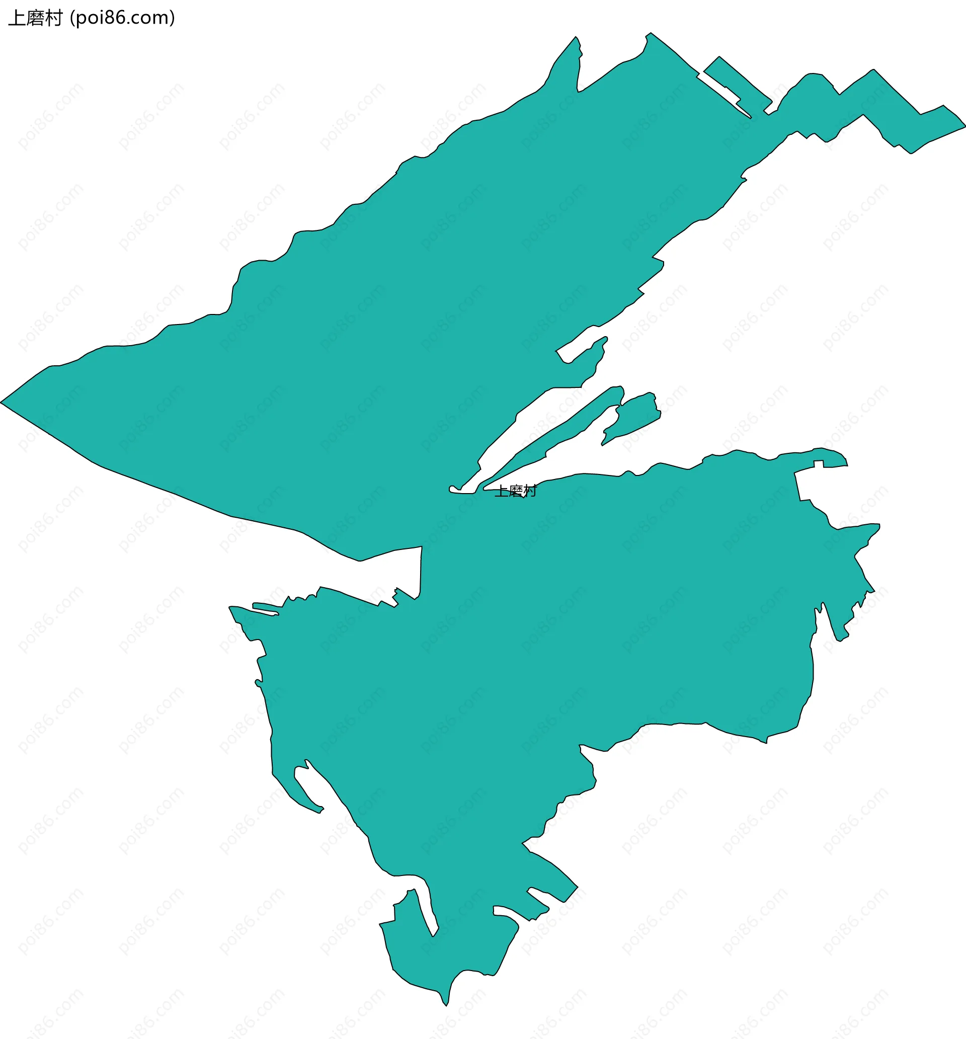 上磨村边界地图