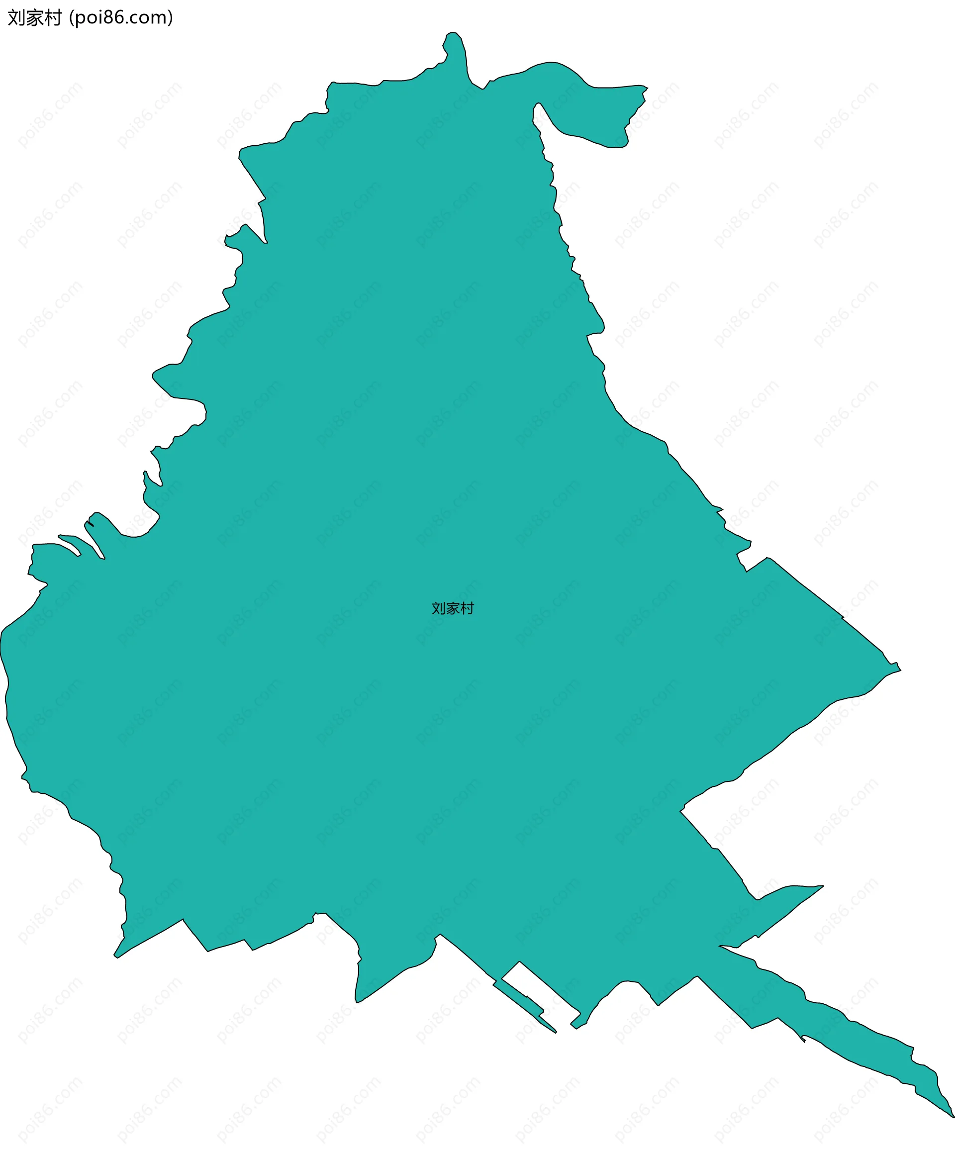 刘家村边界地图