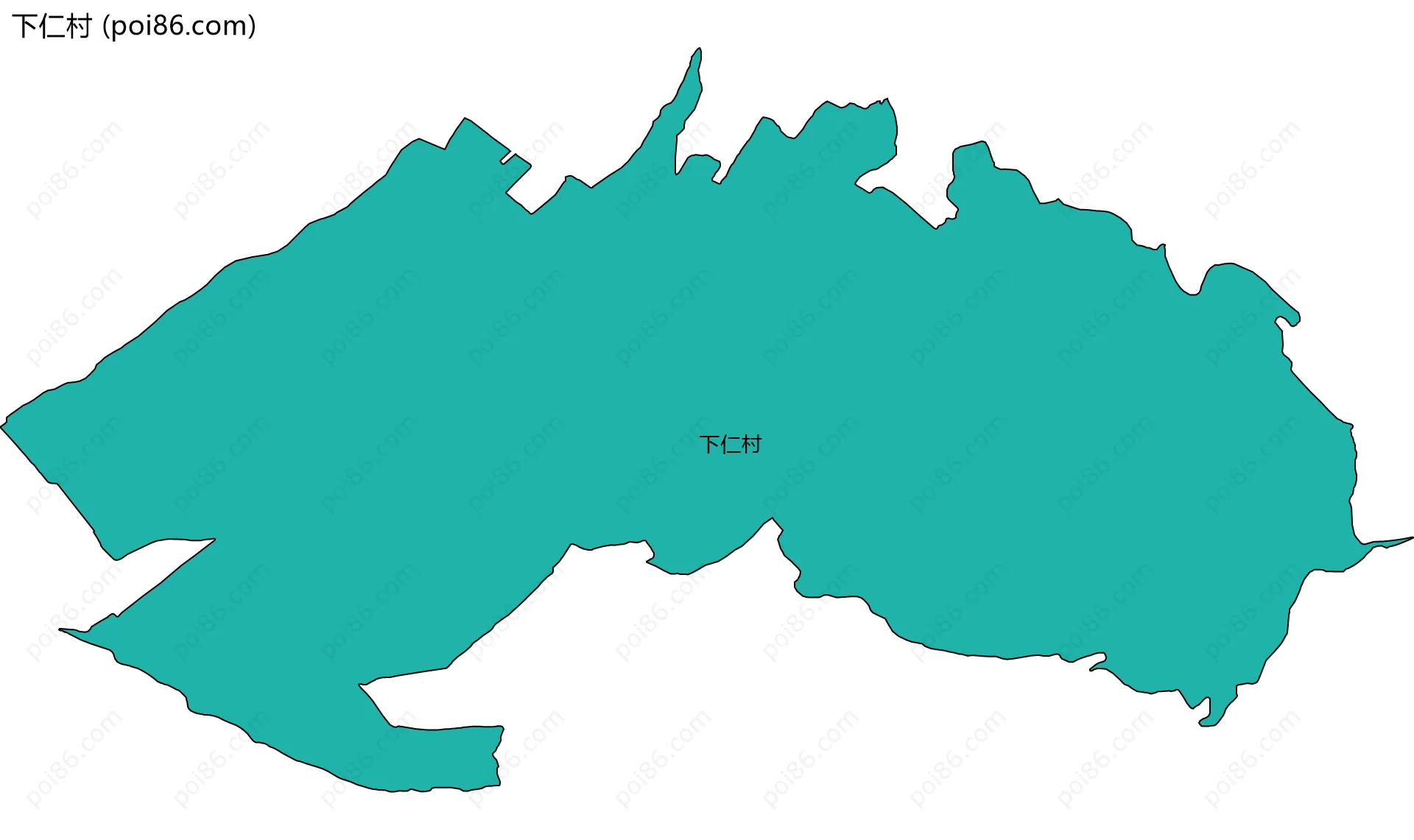 下仁村边界地图